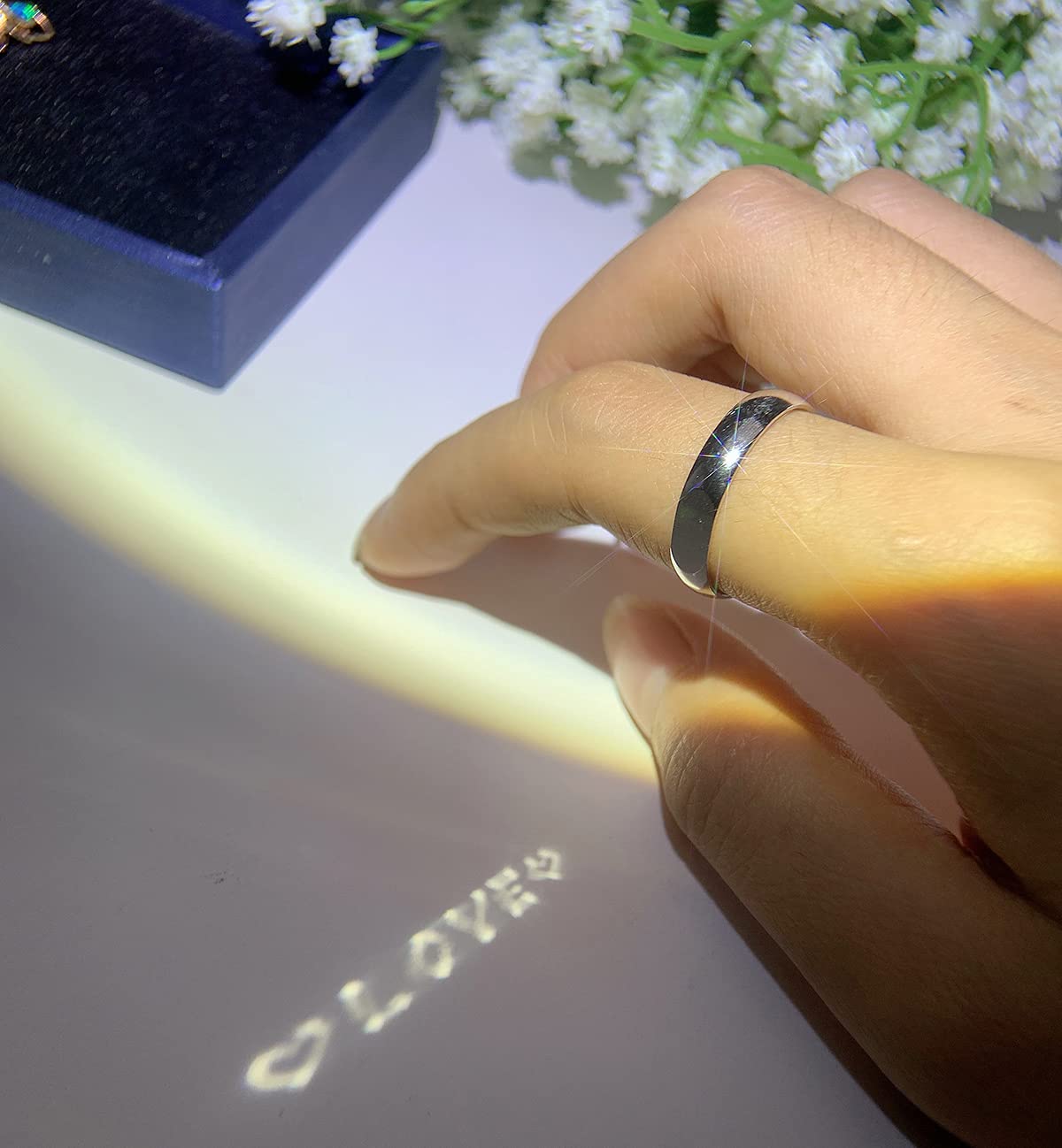 Sterling Silver Ring for Women & Men - High Polish Minimalist Wedding Band, Comfort Fit Size 6-10 (4mm Width) - Perfect for Engagements, Anniversaries & Everyday Wear | Elegant Diffractive Design