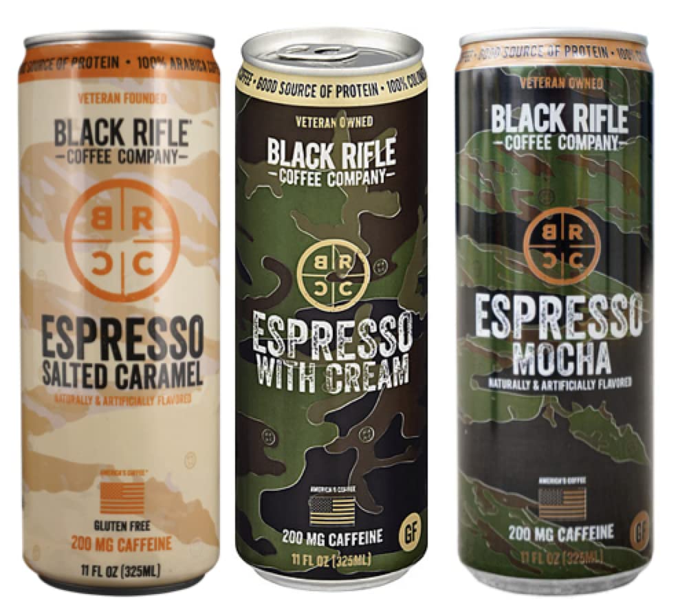 Black Rifle Coffee 200 RTD Ready To Drink Variety Pack - Gluten Free, 200mg Caffeine per Can - 6 Pack (12oz Cans) - Perfect for Workouts, Camping & On-The-Go Energy Boost