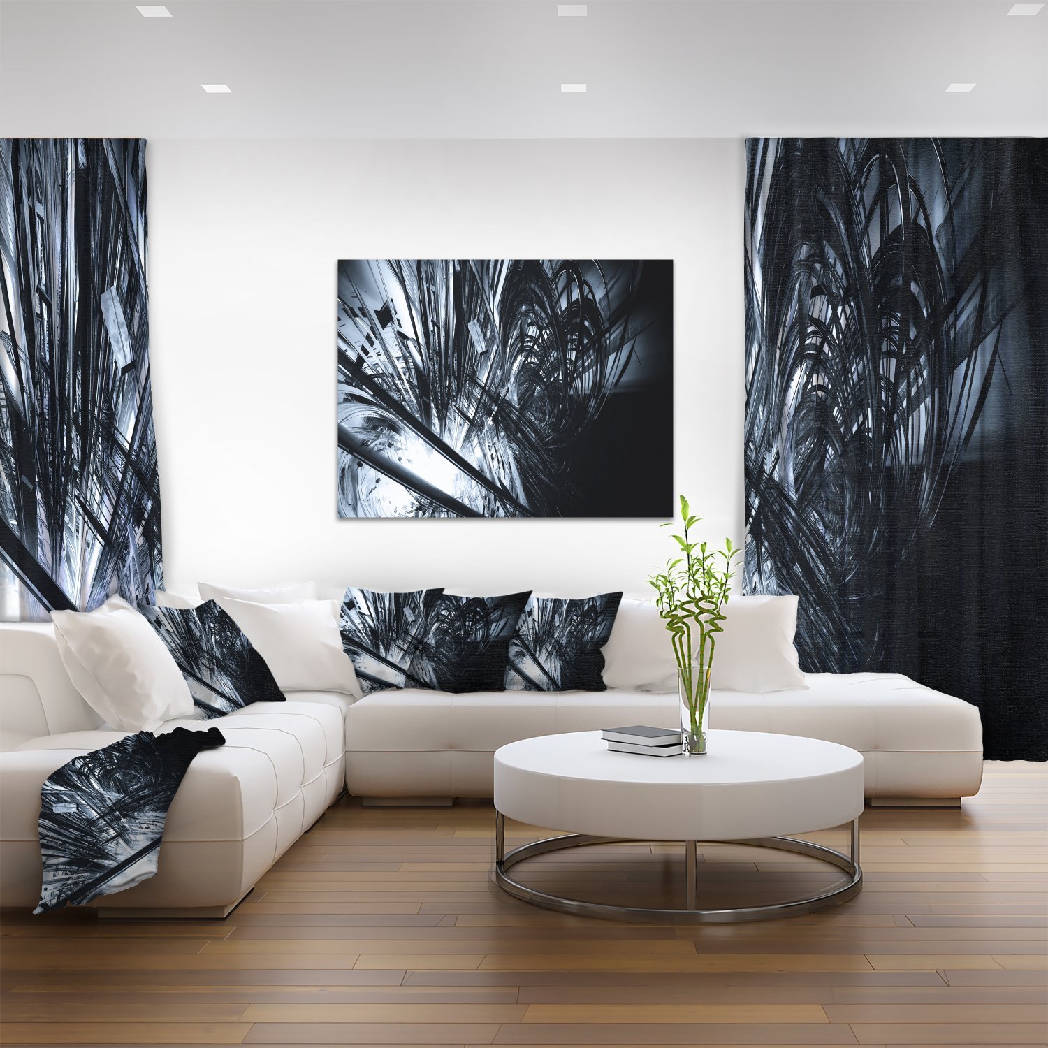 3D Abstract Black and White Canvas Art Print - Modern Wall Decor for Living Room, Bedroom & Office