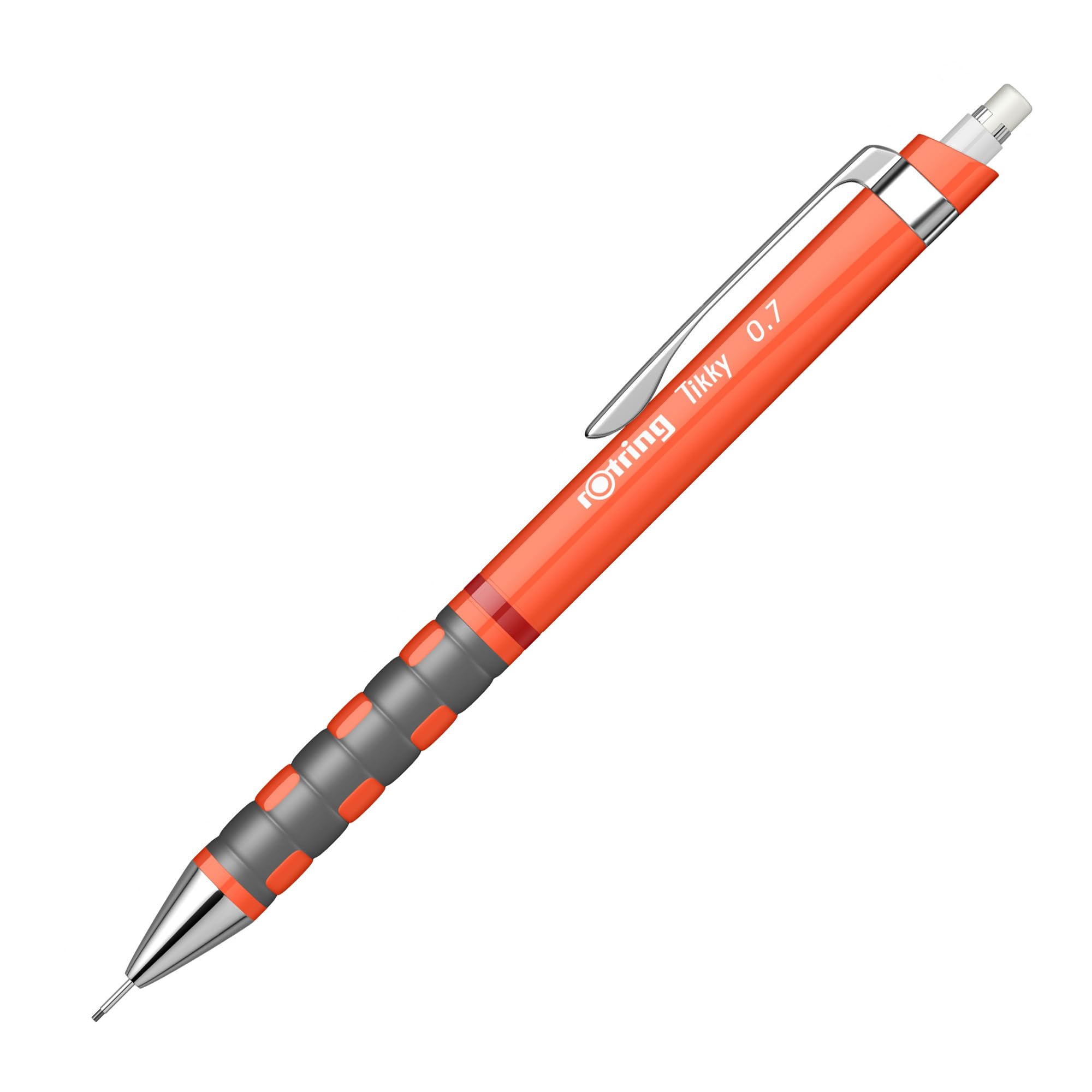 Rotring Tikky Mechanical Pencil - 0.7mm HB Lead - Neon Orange for School, Office & Technical Drawing | Durable Drafting Pencil for Architects, Engineers & Students