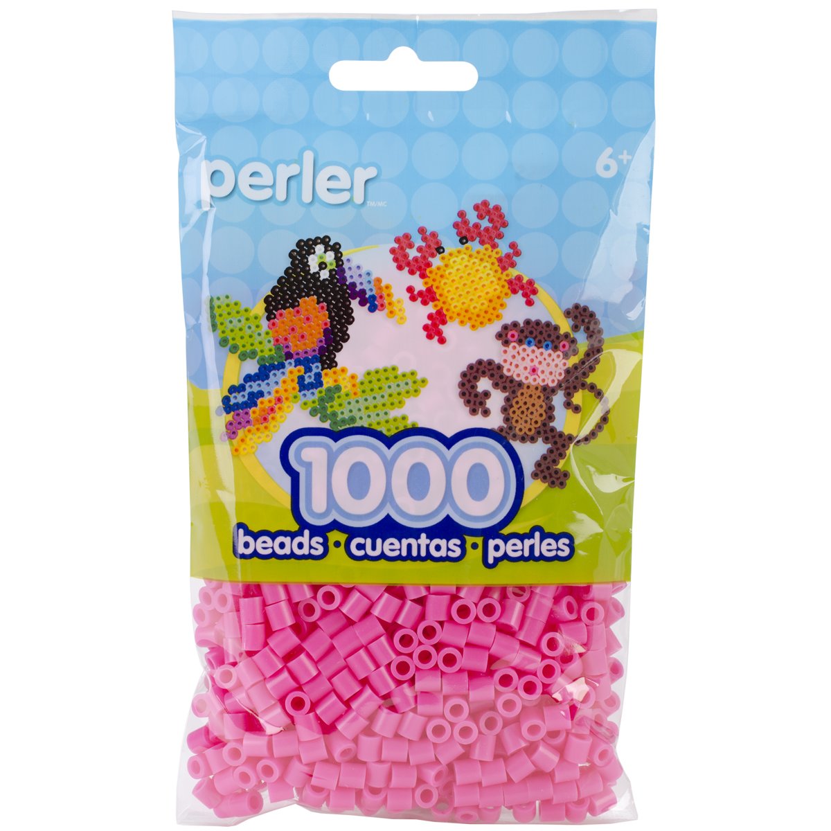 **1000pcs Pink Perler Beads for DIY Crafts - Small Fuse Beads for Kids & Adults - Perfect for Jewelry, Keychains & Home Decor**