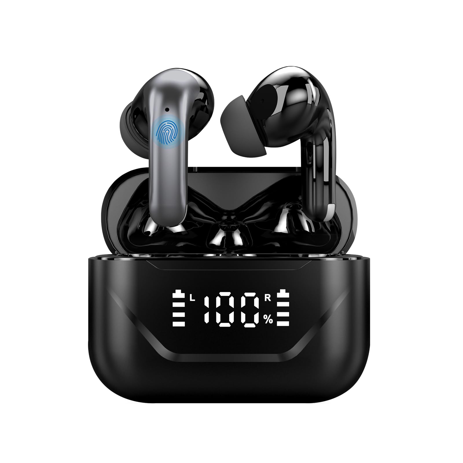 Real-Time Translation Earbuds - 3-in-1 AI Wireless Bluetooth Translator for 144 Languages & Accents | Perfect for Travel, Business Meetings & Language Learning (Diamond Black, 1 Pack)