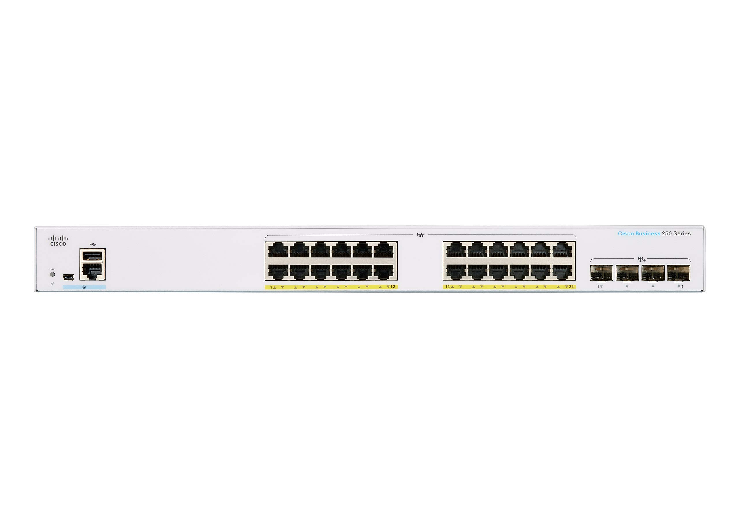 Cisco CBS250-24T-4X 24-Port Gigabit Smart Switch with 4x10G SFP+ Ports | Limited Lifetime Warranty | Ideal for Small Business Networks, Office IT Infrastructure & Data Center Connectivity