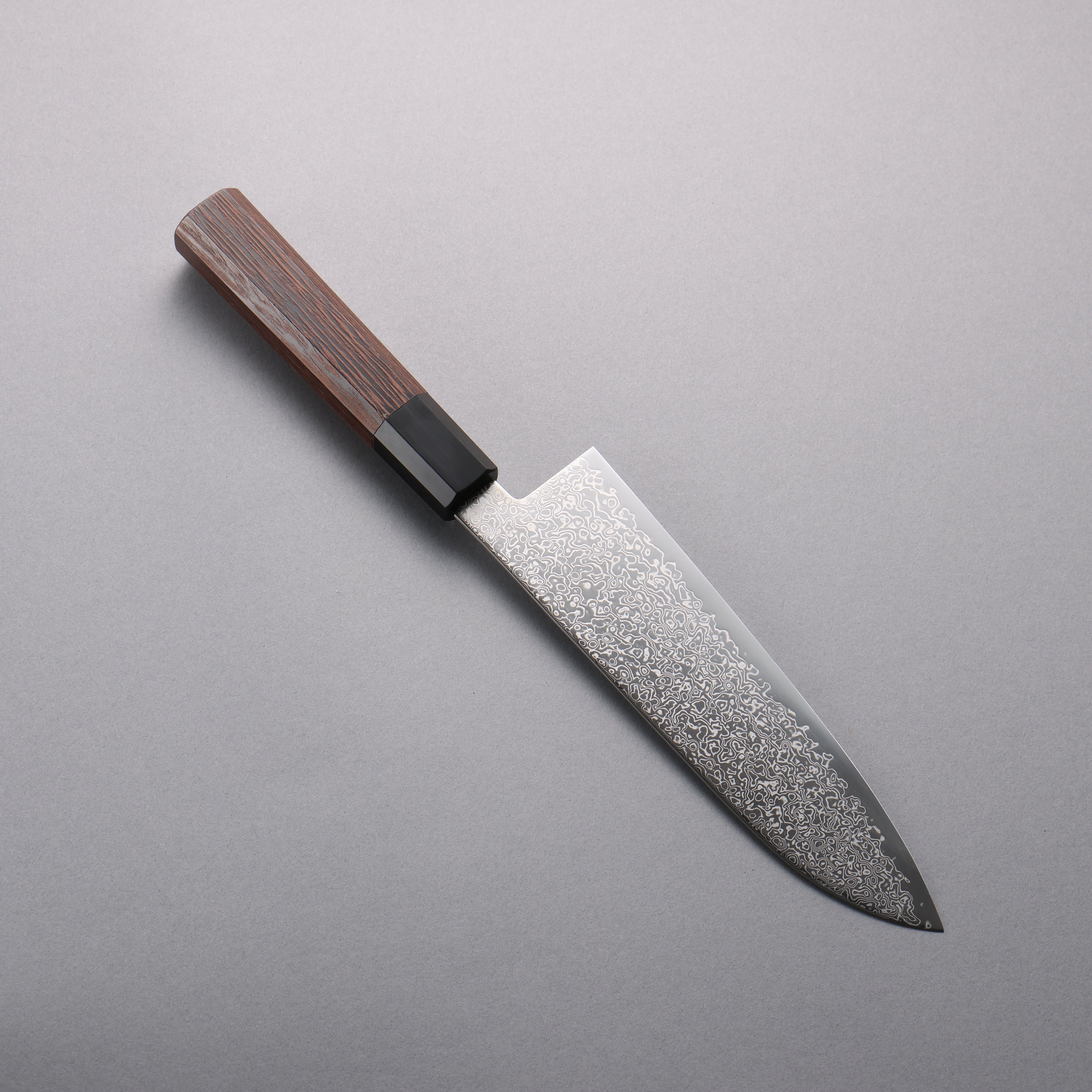 Premium SG2 Damascus Santoku Knife 180mm - Japanese High-Carbon Steel Blade with Wenge Wood Handle - Perfect for Sushi, Vegetables & Meat Slicing