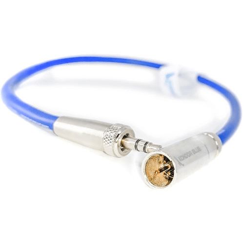 Kondor Blue Mini XLR Male to Locking 3.5mm Stereo Cable for BMPCC 6K & 4K Cameras - High Quality Audio Connection for Filmmaking & Vlogging (Blue)