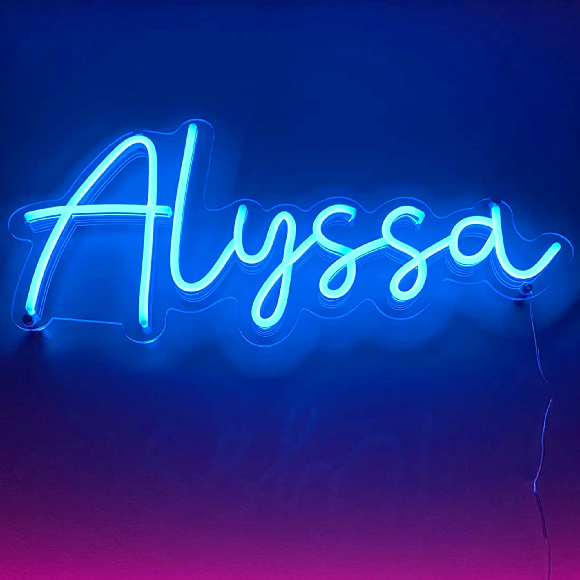 Custom LED Neon Sign - Personalized Name & Logo Neon Light for Wedding, Birthday Party, Home, Bedroom, Living Room, Game Room & Bar Decor - Wall Art Gift for Mother's Day, Anniversary & Special Occasions - Perfect for Indoor & Outdoor Lighting