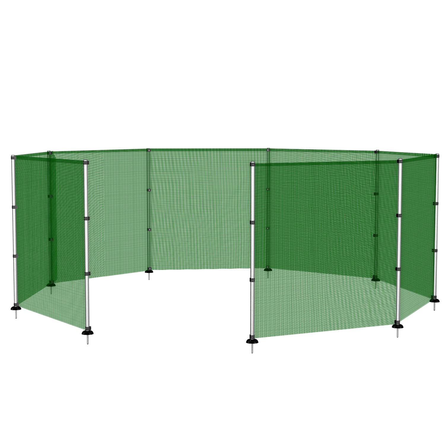 TANG 4'x83' Green Temporary Outdoor Fence with Mesh Fabric - Safety Barrier for Inground Pools, Dog Fence, Yard, Patio, Deck Protection - Easy Installation on Concrete & Wooden Surfaces | Perfect for Pool Safety, Pet Containment, and Outdoor Event Security