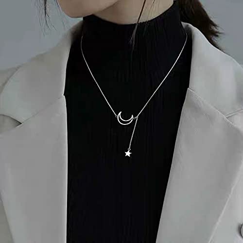 Crescent Moon and Star Pendant Necklace for Women & Teen Girls - Dainty Celestial Jewelry Gift for Birthday, Christmas & Special Occasions - Perfect for Everyday Wear, Date Night & Boho Fashion