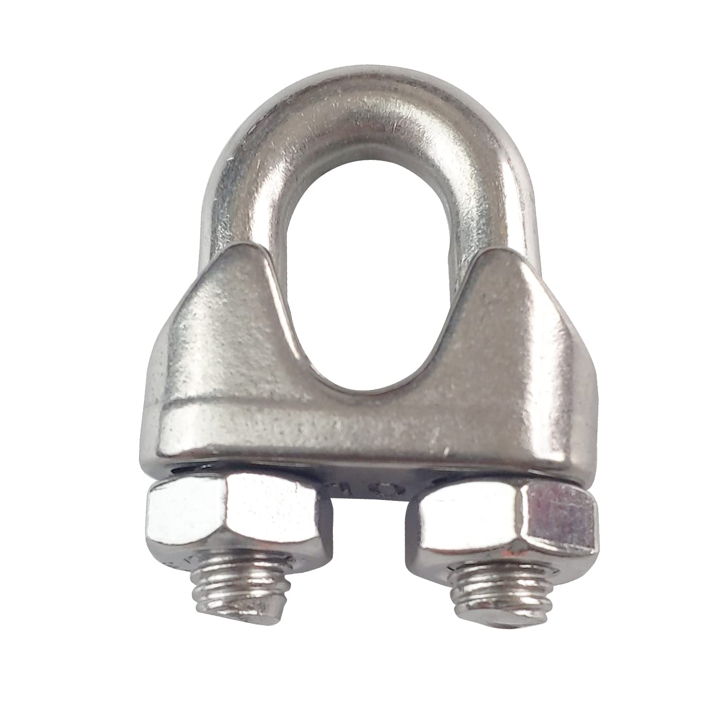 Stainless Steel M10 Wire Rope Clips (10PCs) - Heavy Duty Fasteners for Marine & Construction