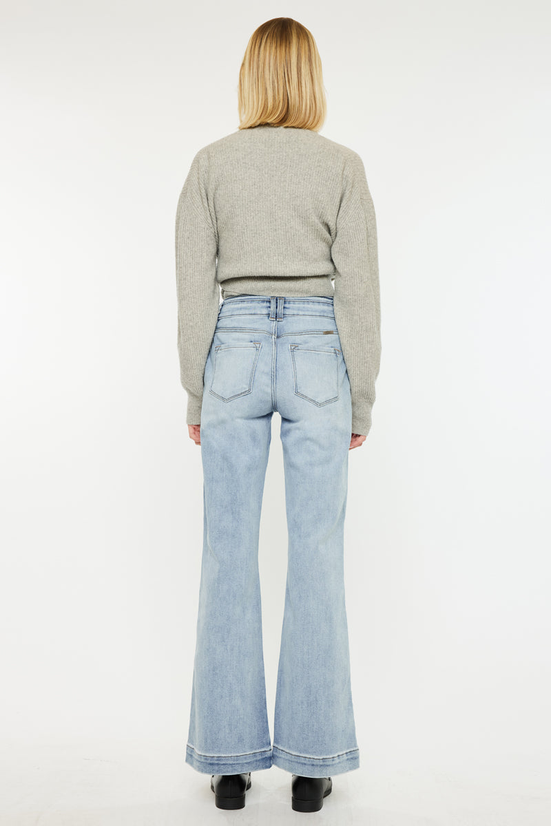 Meredith High Rise Slim Flare Jeans for Women - Stretchy Denim Pants with Bootcut Fit | Perfect for Casual Wear, Office Outfits & Night Out