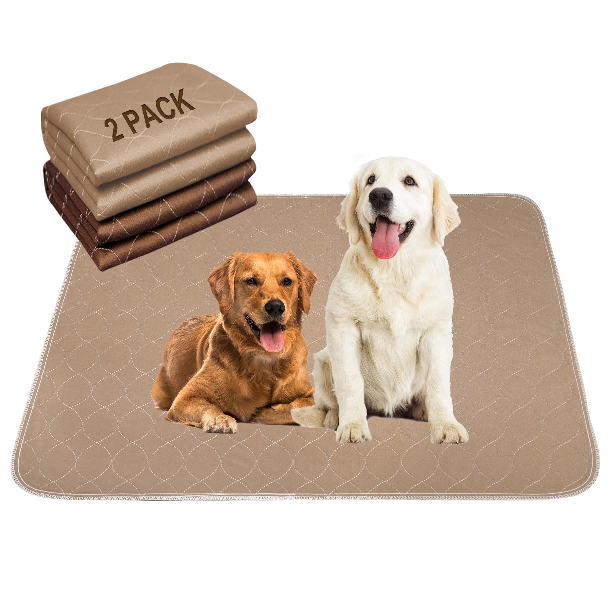 Paw Legend Washable Reusable Dog Pee Pads - Super Absorbent Puppy Training Pads (2 Pack) | Odor Control & Leak Proof | Perfect for House Training, Travel & Crate Use