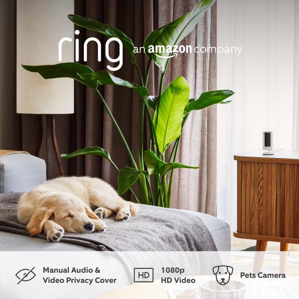 Ring Indoor Camera (2nd Gen) - 1080p HD WiFi Pet Security Camera with Two-Way Talk & Privacy Cover | DIY Home Monitoring System Alternative to CCTV | 4-Pack for Whole House Coverage | Perfect for Baby, Pet & Elderly Care | 30-Day Free Trial of Ring Home Security