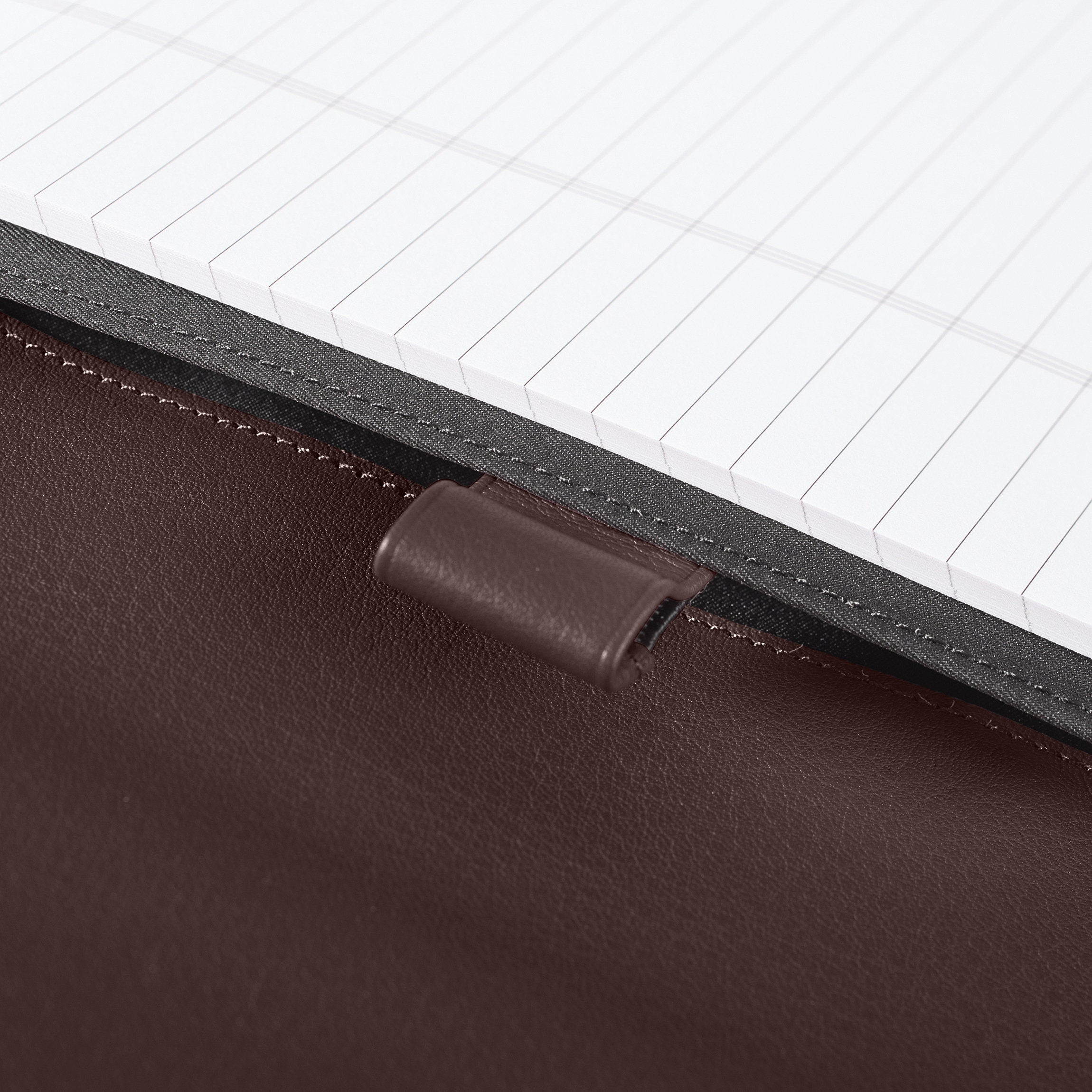 Premium Left-Handed Executive Leather Zippered Portfolio Briefcase - Brown Business Organizer for Professionals, Meetings & Office Use