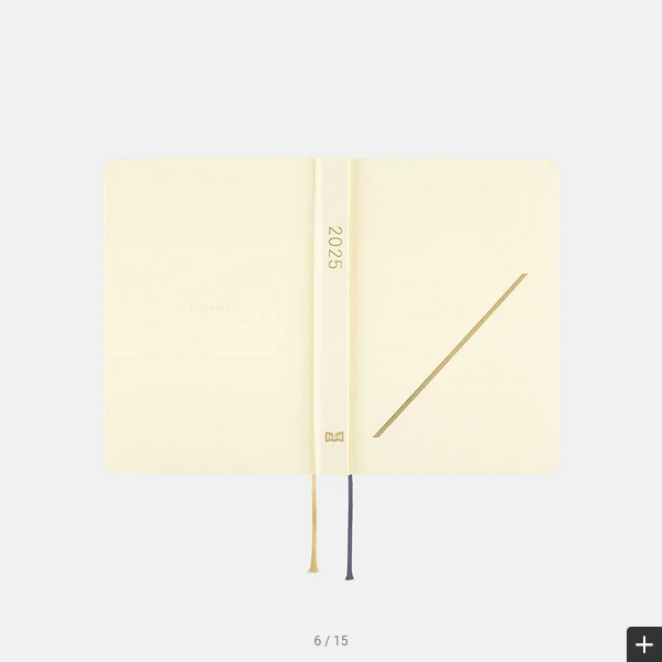 Hobonichi Techo 2025 Planner - A6 Daily Journal (Ivory HON, English Edition) | January Start, Monday Start | Perfect for Bullet Journaling, Work Planning & Personal Organization