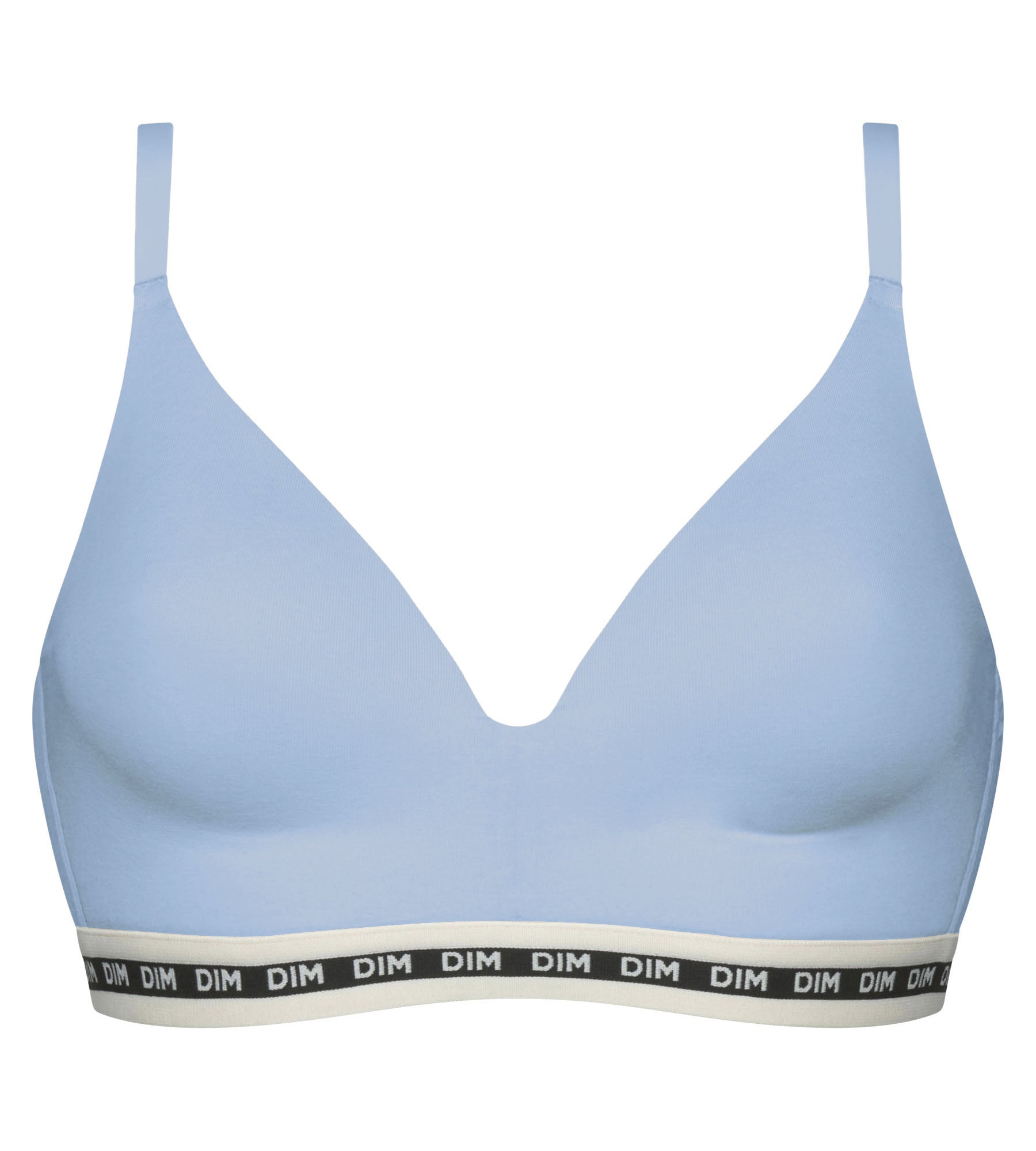 Wireless Triangle Bralette - Modal Cotton Soft Comfort Bra with Molded Cups, Size I, Blue | Perfect for Yoga, Lounge & Everyday Wear