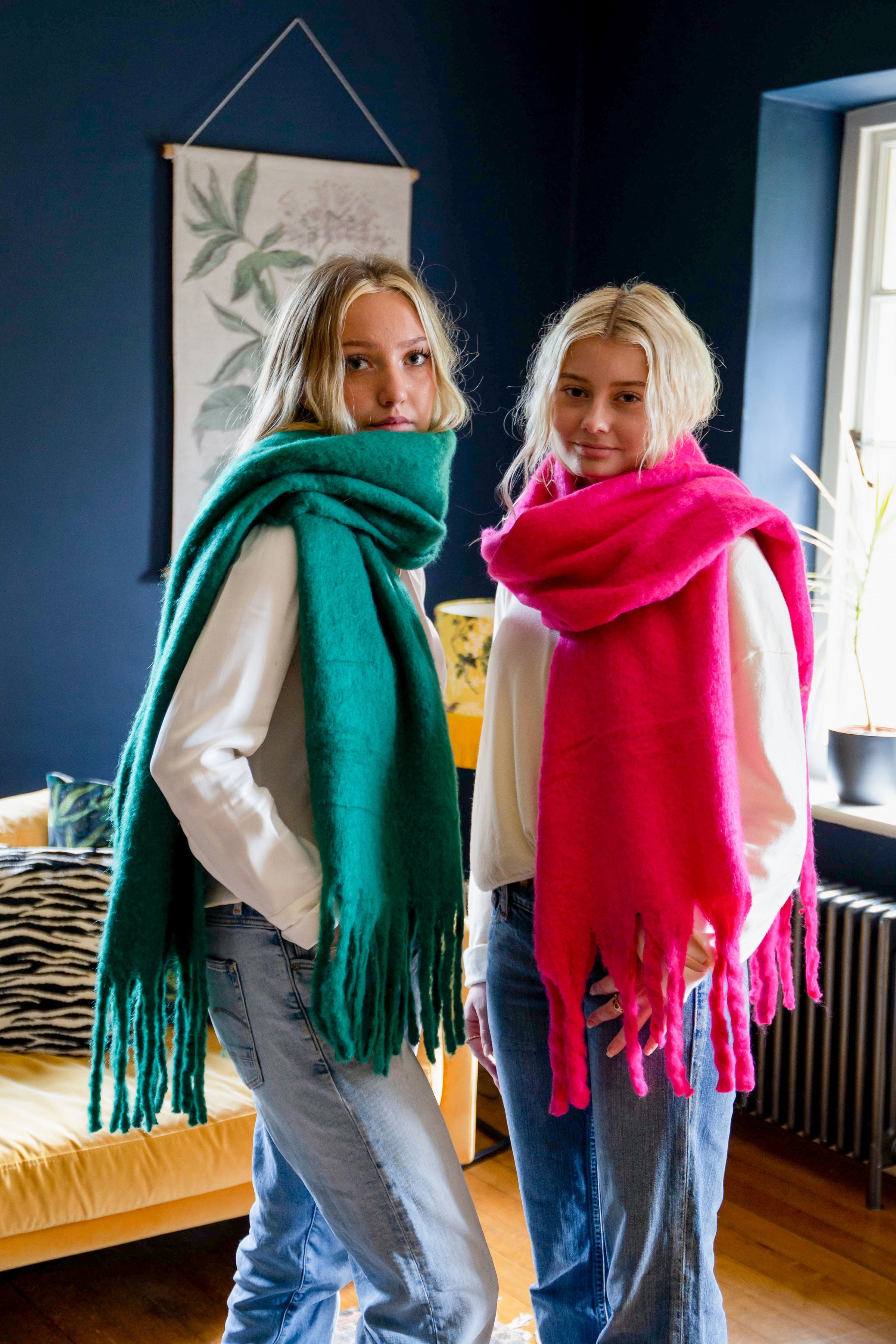 Custom Personalized Blanket Scarf - Soft Cozy Oversized Wrap in Vibrant Colors for Women | Perfect for Winter, Travel, and Gift Giving