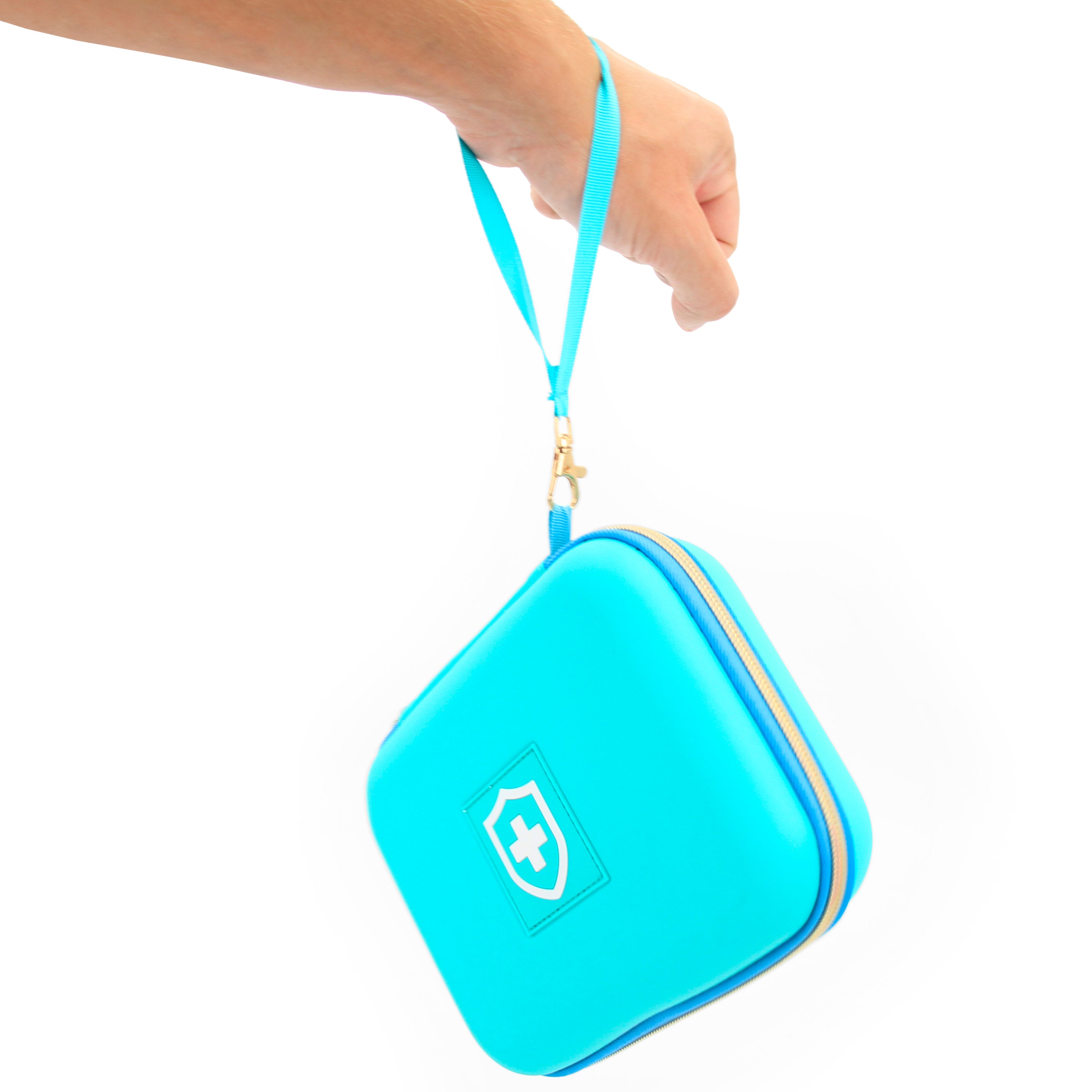 CASEMATIX 8 Turquoise Asthma Inhaler Travel Case - Fits Spacer, Mask & Accessories (Case Only) - Perfect for Air Travel, Outdoor Activities & Daily Protection