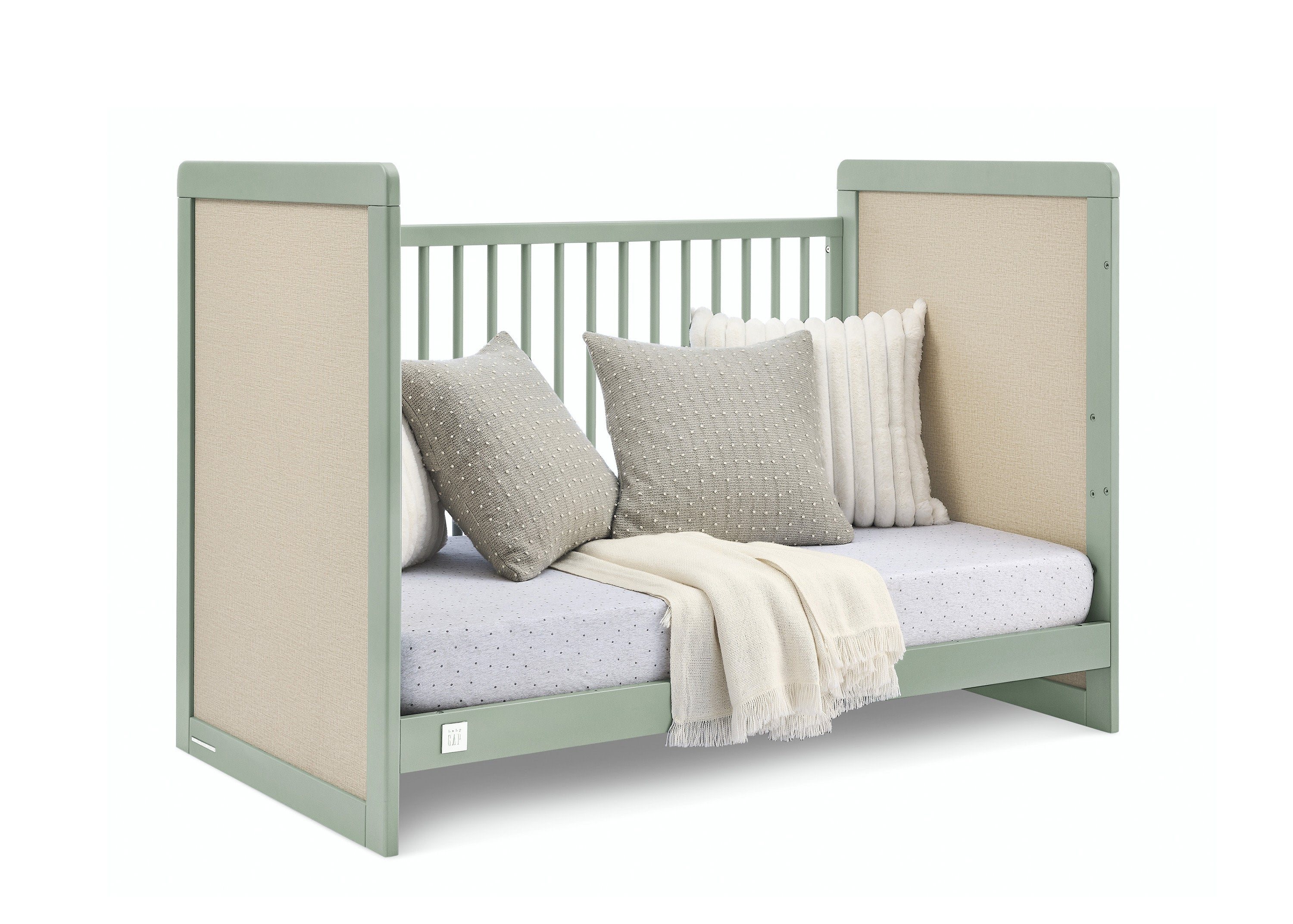BabyGap Liam 4-in-1 Convertible Crib - White Nursery Furniture for Newborn to Toddler | Perfect for Modern Nursery, Bedroom & Daycare Use