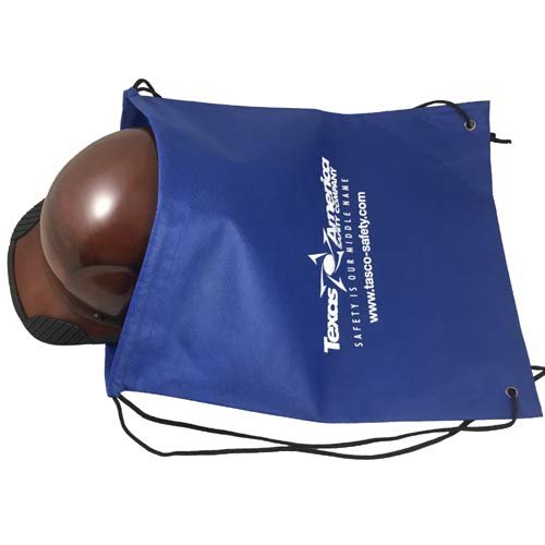 Texas America Safety DAX Fiberglass Composite Hard Hat with Tote - ANSI Certified, Lightweight & Durable for Construction, Mining, Oil & Gas Work - Natural Tan with Protective Edging