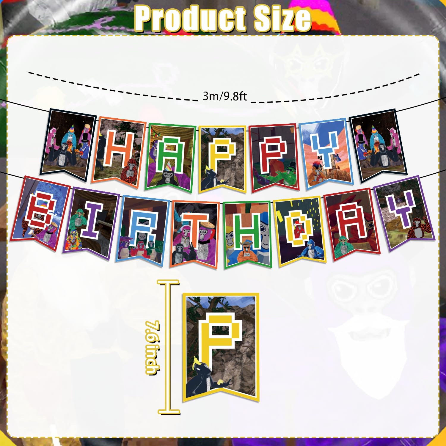 108pcs VR Birthday Party Decorations Set - Includes Banner, Plates, Forks, Napkins & Tablecloth - Virtual Reality Game Themed Party Supplies for Fans - Perfect for VR Gaming Parties, Themed Birthdays & Fan Celebrations