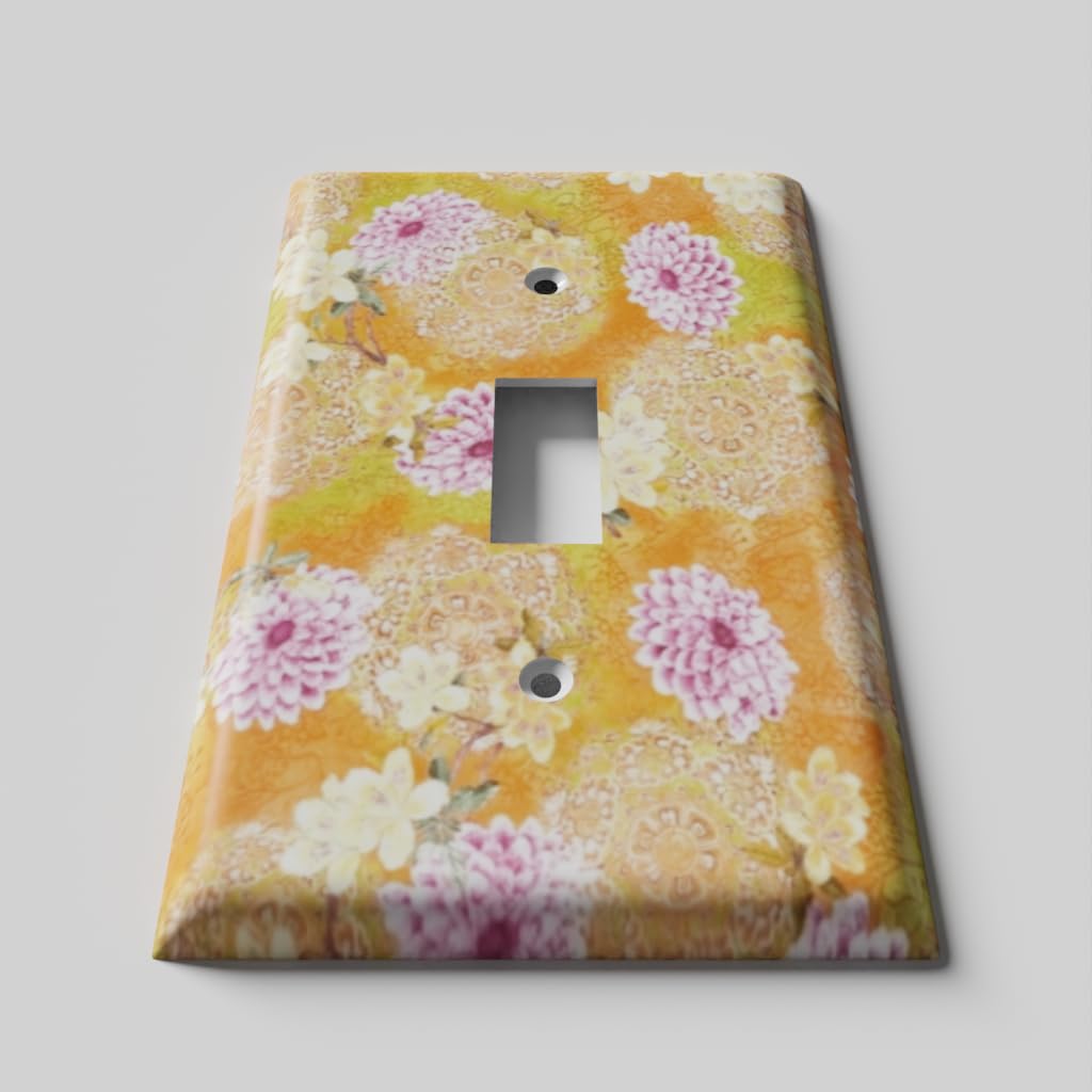 Decorative Light Switch Cover - Purple/Orange for Home Decor