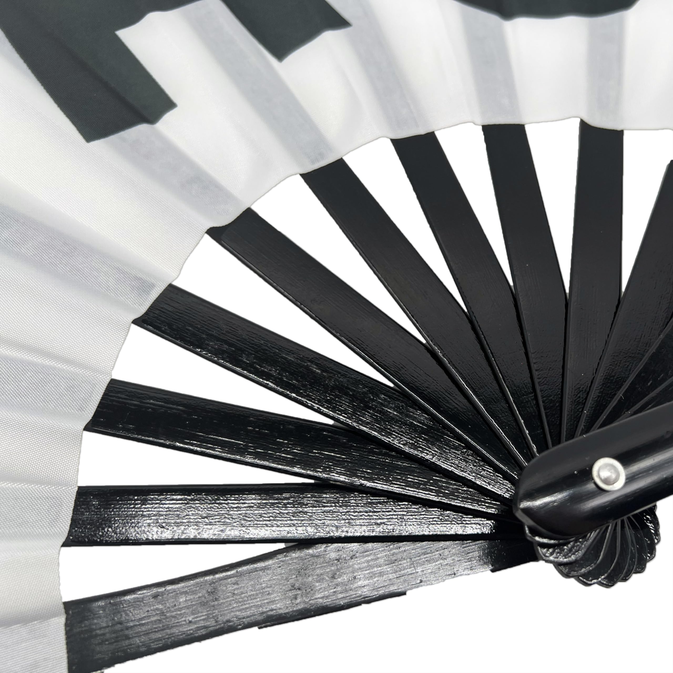 Expression Tees CLACK Large Concert Folding Hand Fan - Portable Foldable Handheld Fan for Outdoor Events, Music Festivals & Summer Cooling - Perfect for Concerts, Beach & Travel