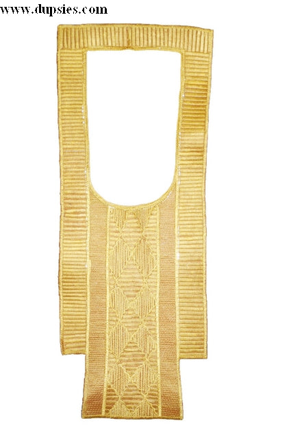 Elegant Gold Agbada Embroidery Neckline - Premium African Traditional Attire for Weddings, Parties & Special Occasions