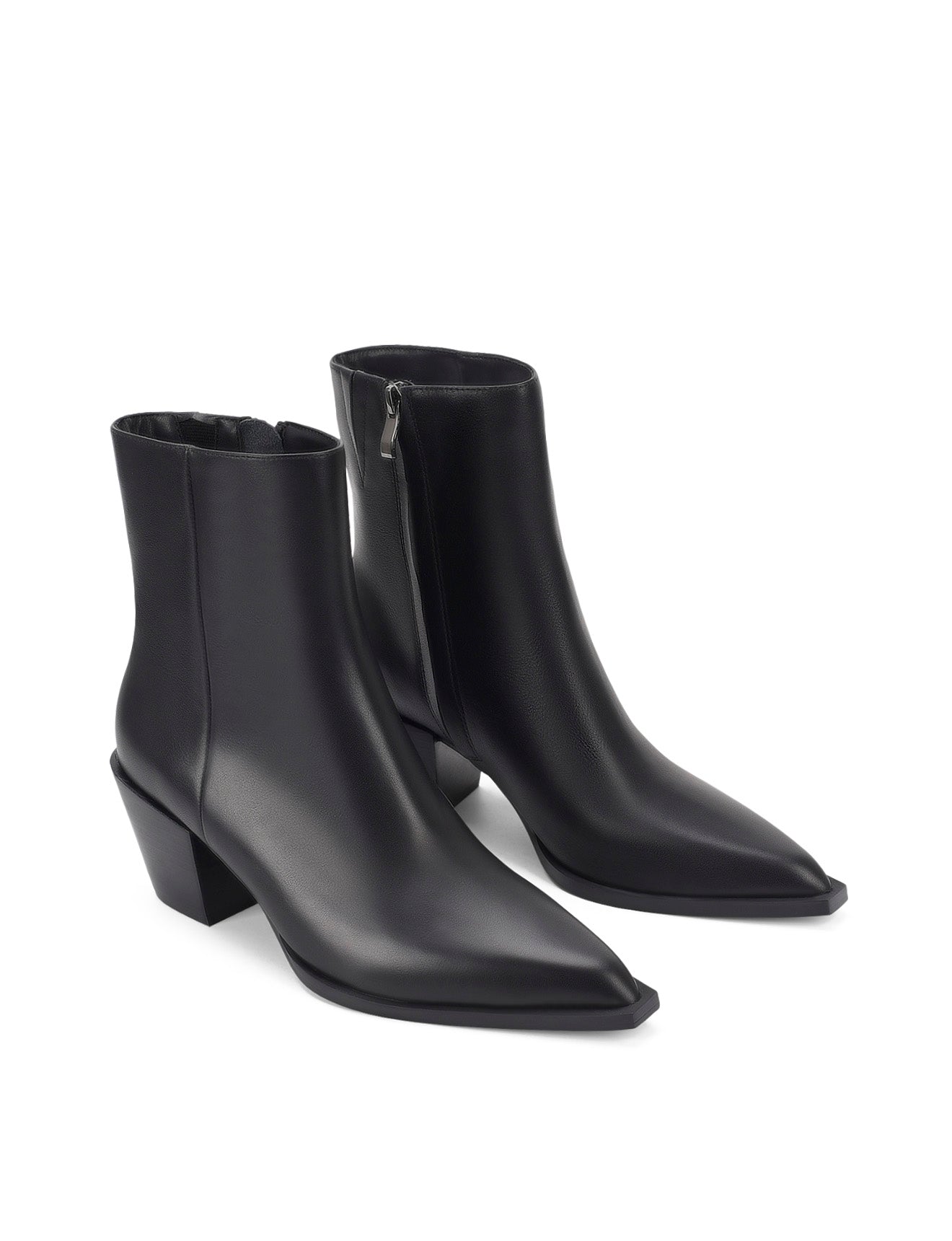 Roger Women's Black Leather Ankle Boots - Stylish & Comfortable for Casual Wear, Office & Night Out