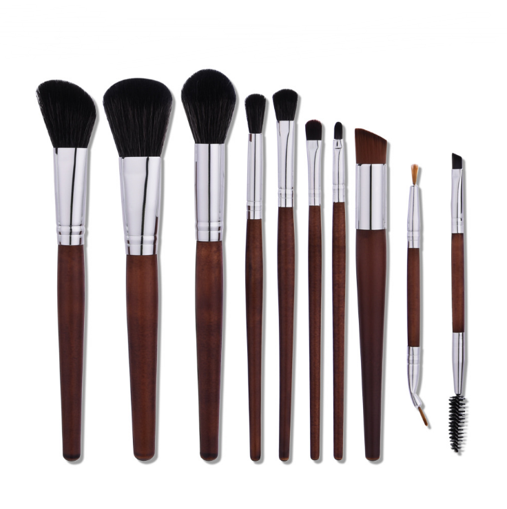 10-Piece Professional Makeup Brush Set for Flawless Face & Eye Application - Perfect for Daily Makeup, Contouring, and Blending