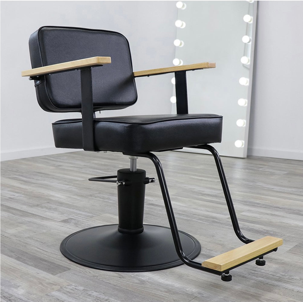 Premium Hazel Salon Chair for Hair Styling & Barbering - Ergonomic Adjustable Beauty Salon Chair with Hydraulic Lift - Perfect for Hairdressers, Barbers & Salon Professionals