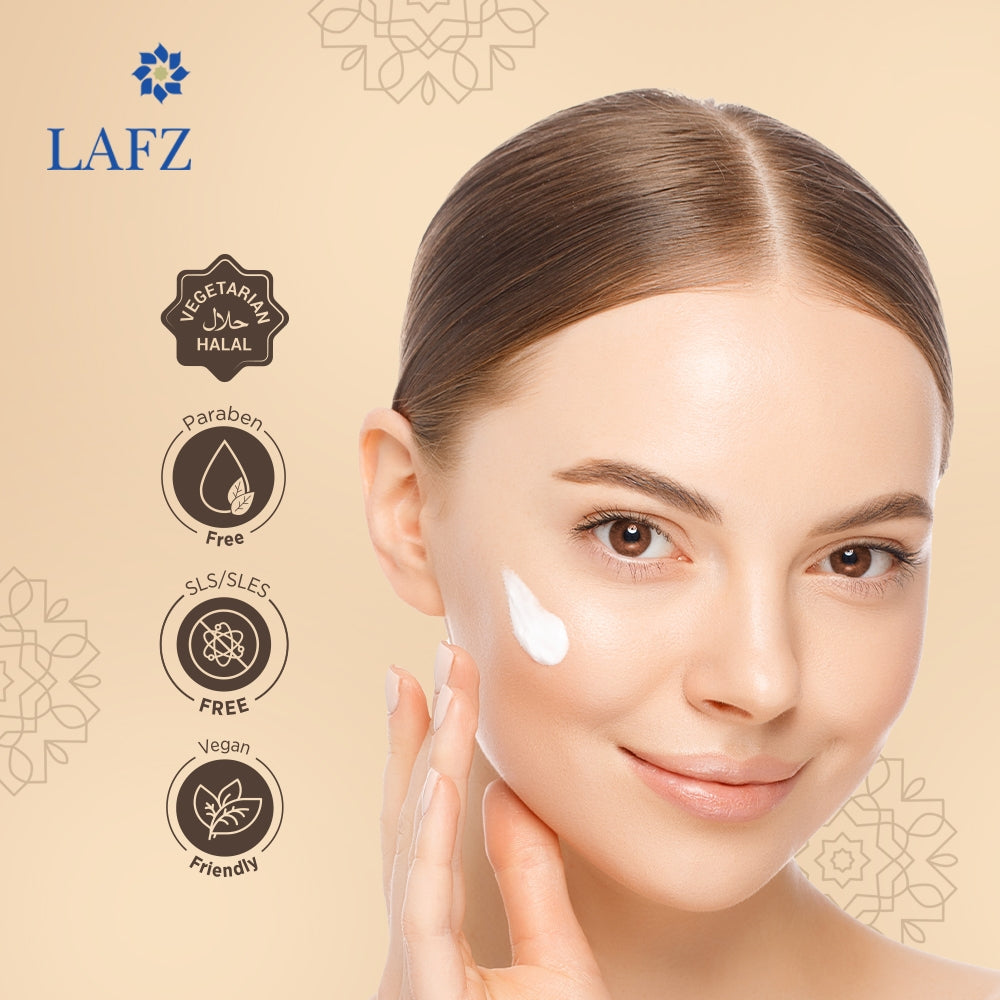 Lafz Caffeine Face Wash Tube 75ml - Brightening & Anti-Aging Facial Cleanser for Men & Women - Perfect for Morning Skincare Routine & Travel Size