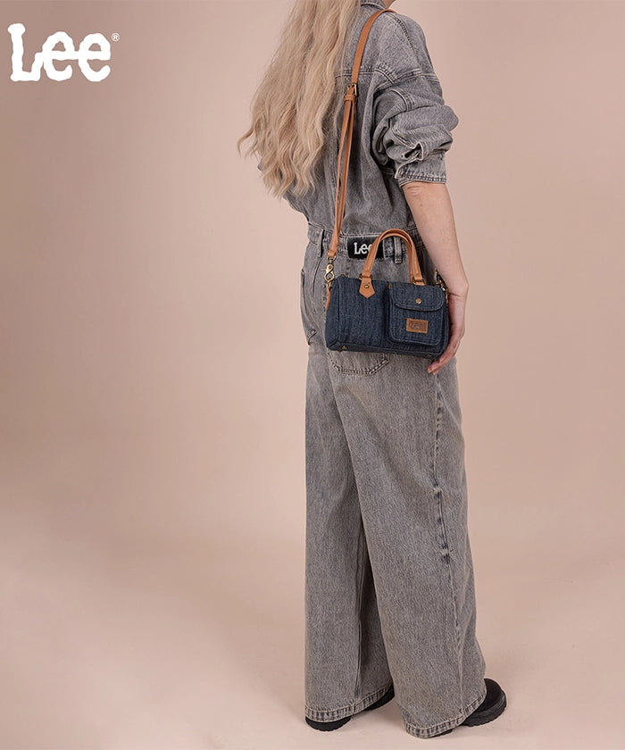 LEE Denim Canvas Barrel Satchel Top Handle Crossbody Bag for Women - Stylish Shoulder Purse for Work, Travel & Everyday Use
