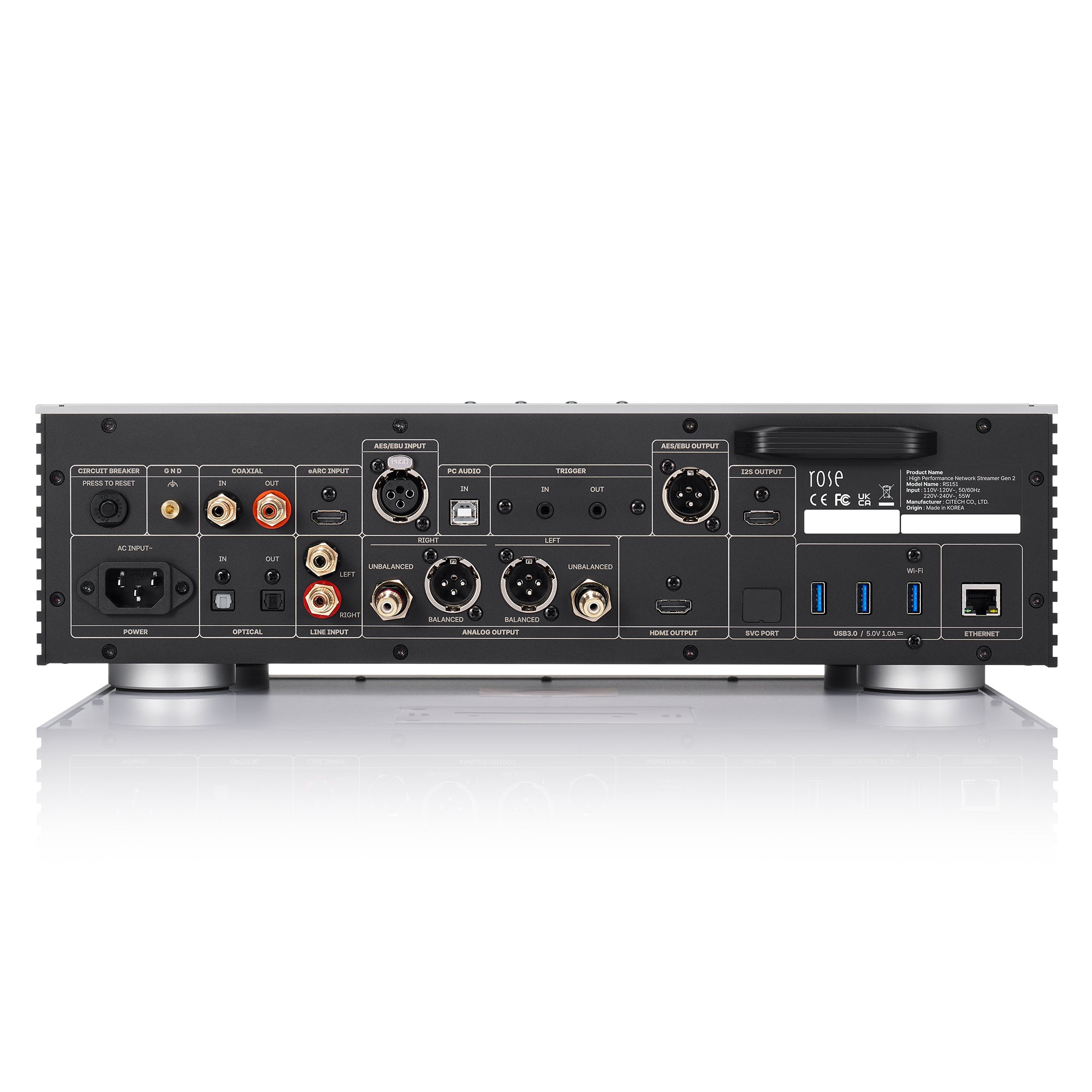 HiFi Rose RS151 High-Resolution Streaming DAC - Audiophile Digital-to-Analog Converter for Home Theater & Music Listening