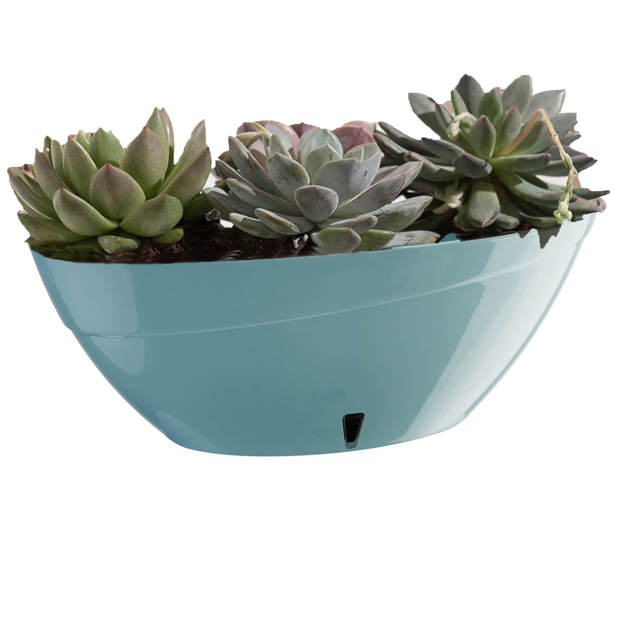 DECOPOTS Self Watering Oval Planter - 13.7