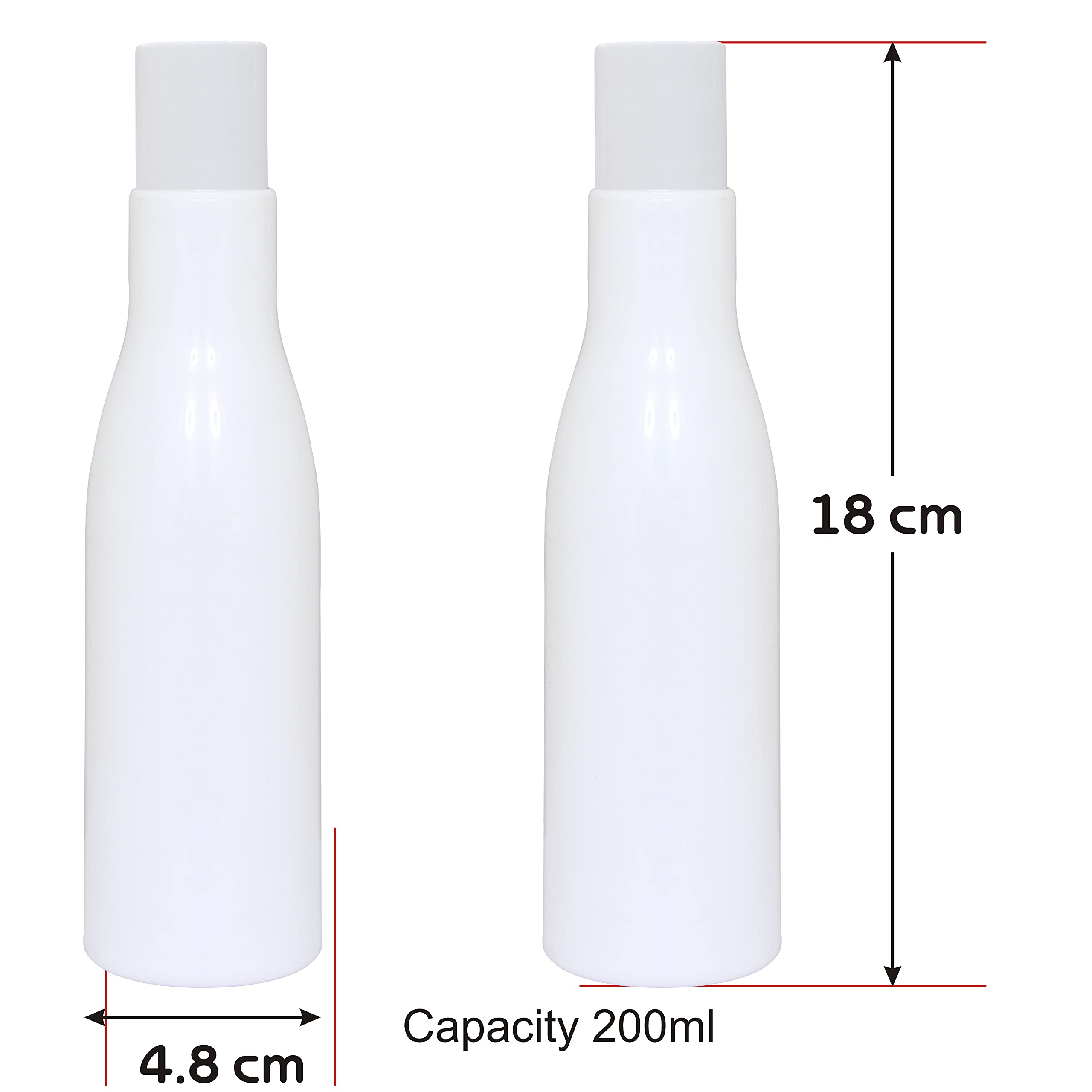 Zenvista 200ml Empty Cosmetic Bottles - Shampoo, Hair Oil, Sanitizer & Lotion Containers with White Cap/Dispenser (Pack of 3) | Travel-Friendly Refillable Containers for Home, Salon & DIY Beauty Products