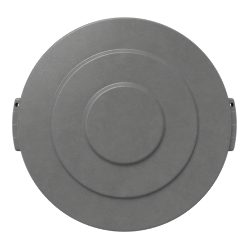 Carlisle 84104523 44 Gallon Gray Bronco Round Trash Can Lid - Durable Waste Bin Cover for Outdoor, Garage & Commercial Use