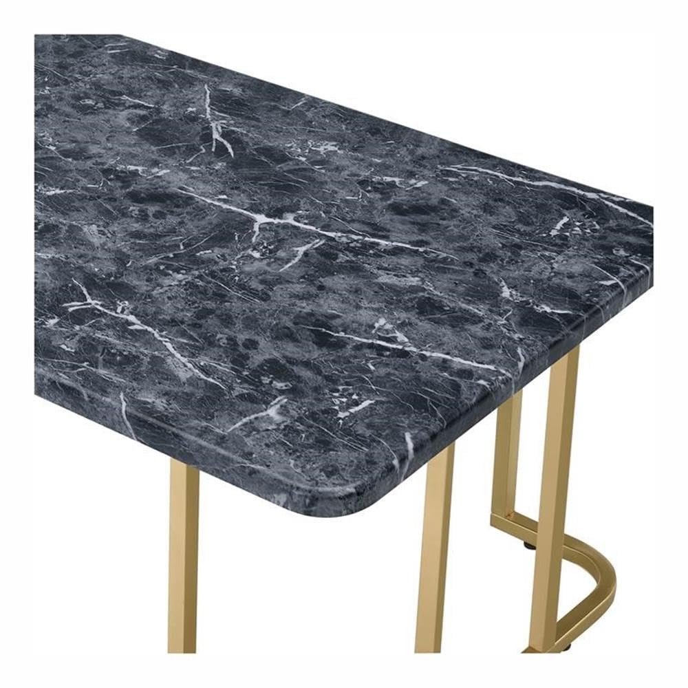 Furniture of America Clotten Modern Black Metal Coffee Table - Stylish Living Room Centerpiece for Home Decor