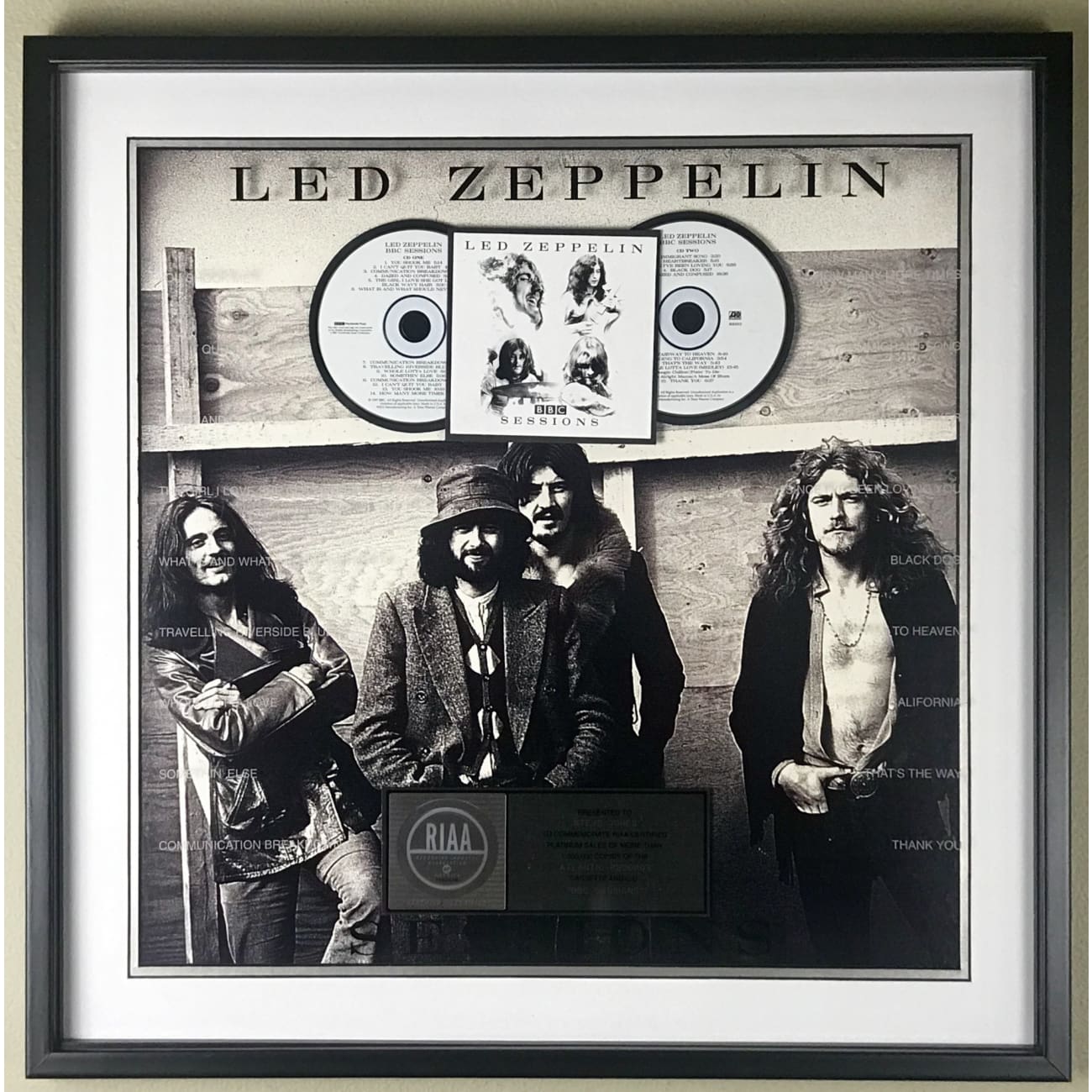 Led Zeppelin BBC Sessions RIAA Platinum Award - Limited Edition Vinyl Record for Music Collectors & Classic Rock Fans - Perfect for Home Listening & Gifts
