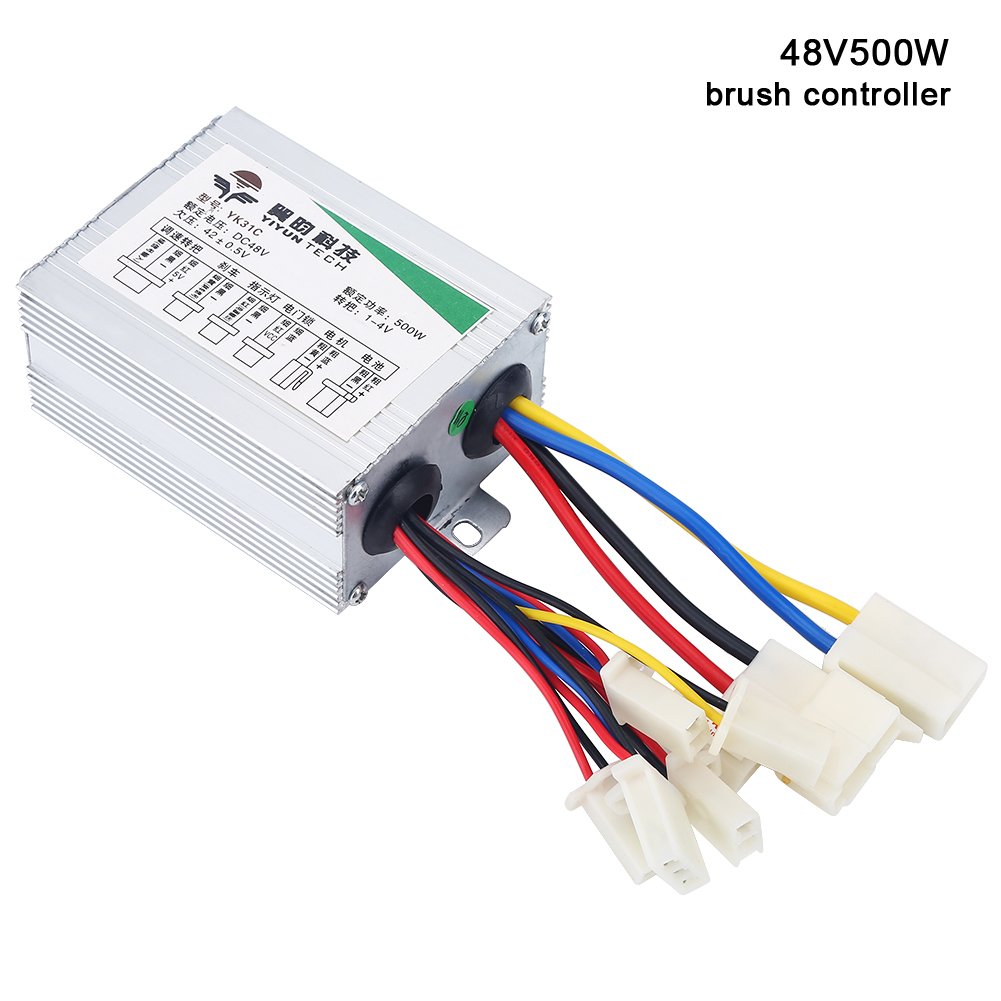 Alomejor 48V 500W Brushed DC Motor Speed Controller - Compatible with Electric Bikes, Scooters, and DIY Projects | Perfect for Speed Regulation and Power Control
