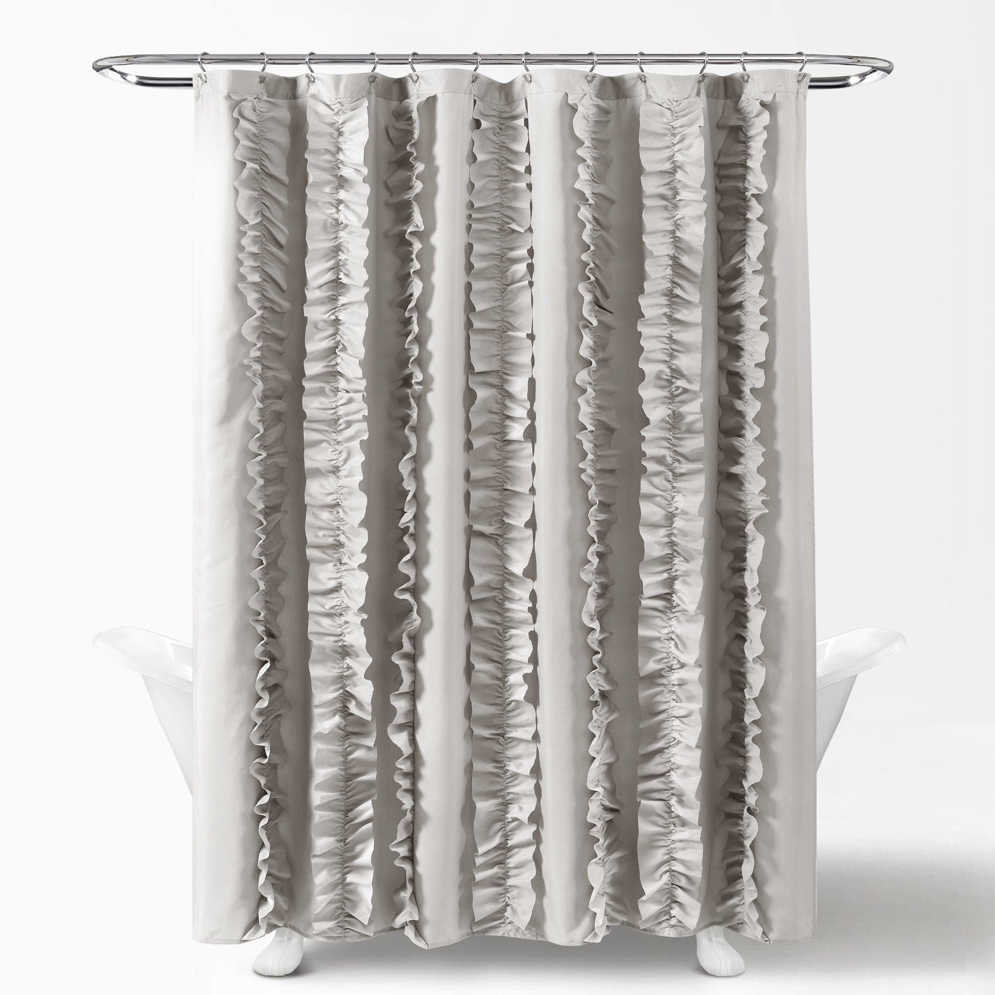 Belle Shower Curtain - Waterproof Bathroom Decor with Hooks - Elegant Floral Design for Modern Home & Apartment Bathroom