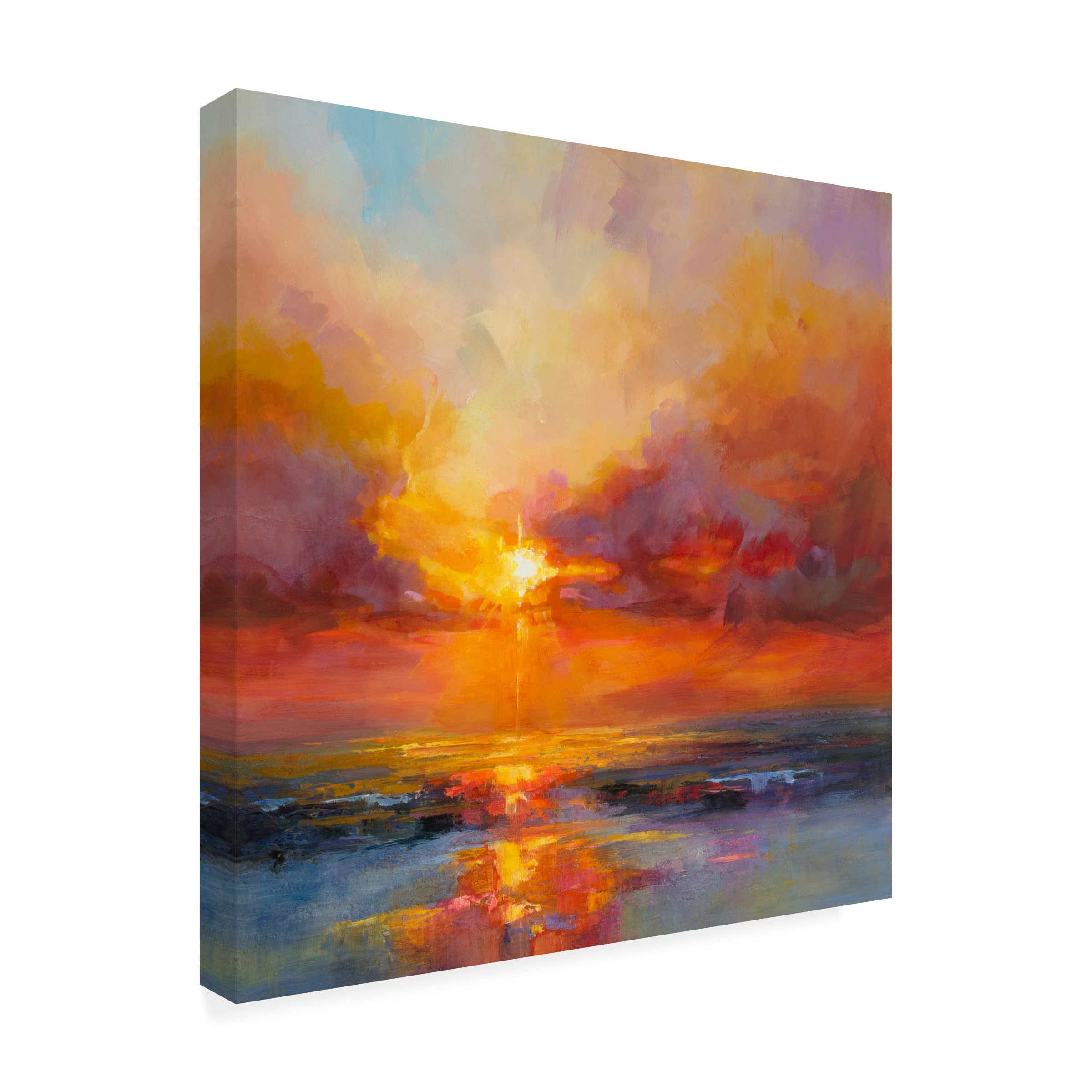 Trademark Fine Art 'Evening Sparkle' Canvas Wall Art by Kasia Bruniany - Modern Home Decor for Living Room, Bedroom & Office