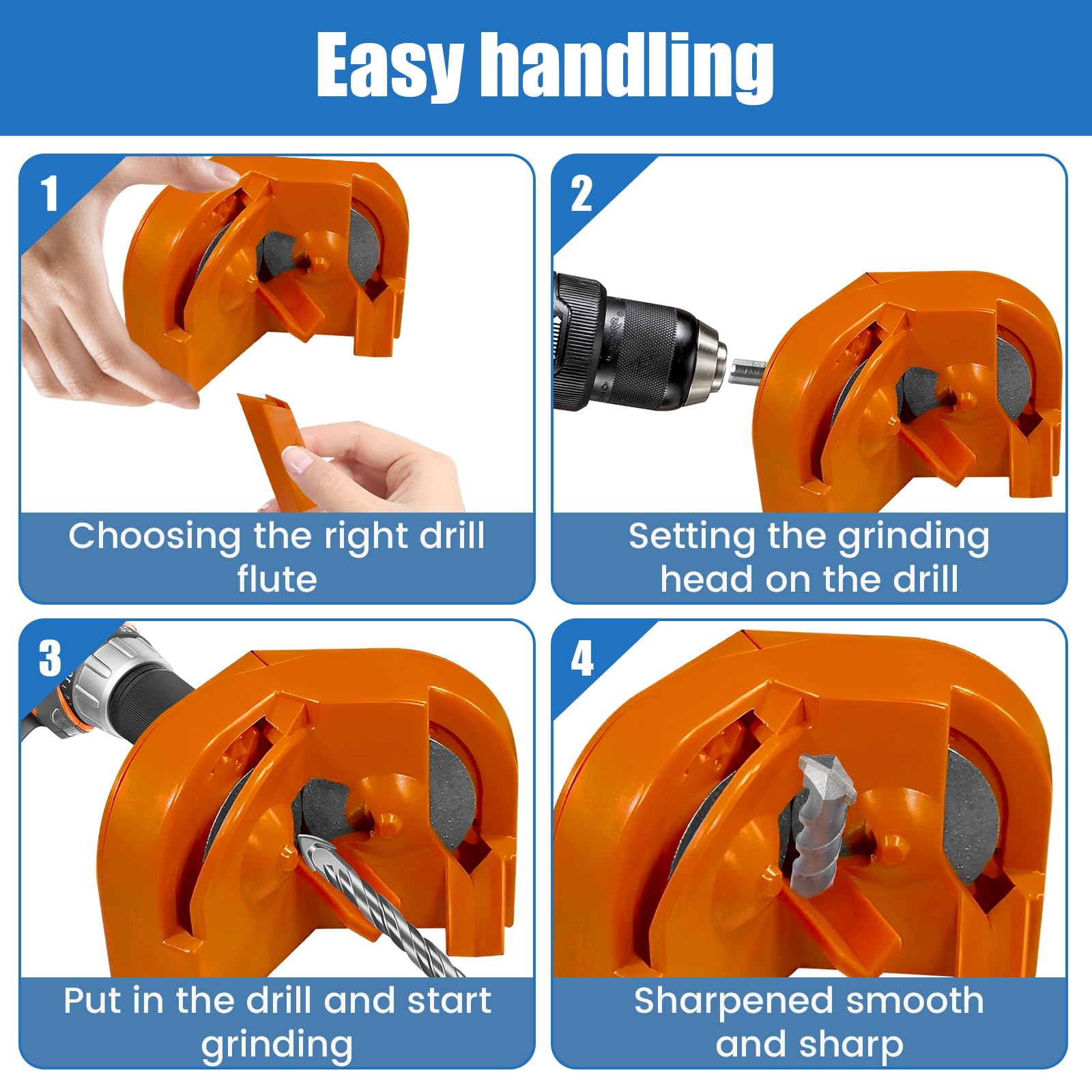 Electric Drill Bit Sharpener - Multipurpose High Hardness Twist Drill Grinding Tool for Cobalt & High Speed Steel Carbide Bits | Perfect for DIY, Woodworking, Metalworking & Professional Use
