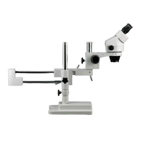 Amscope SM-4BZ-FRL 3.5X-90X Binocular Stereo Boom Microscope with LED Ring Light for Electronics Repair, Jewelry Inspection & Scientific Research - New