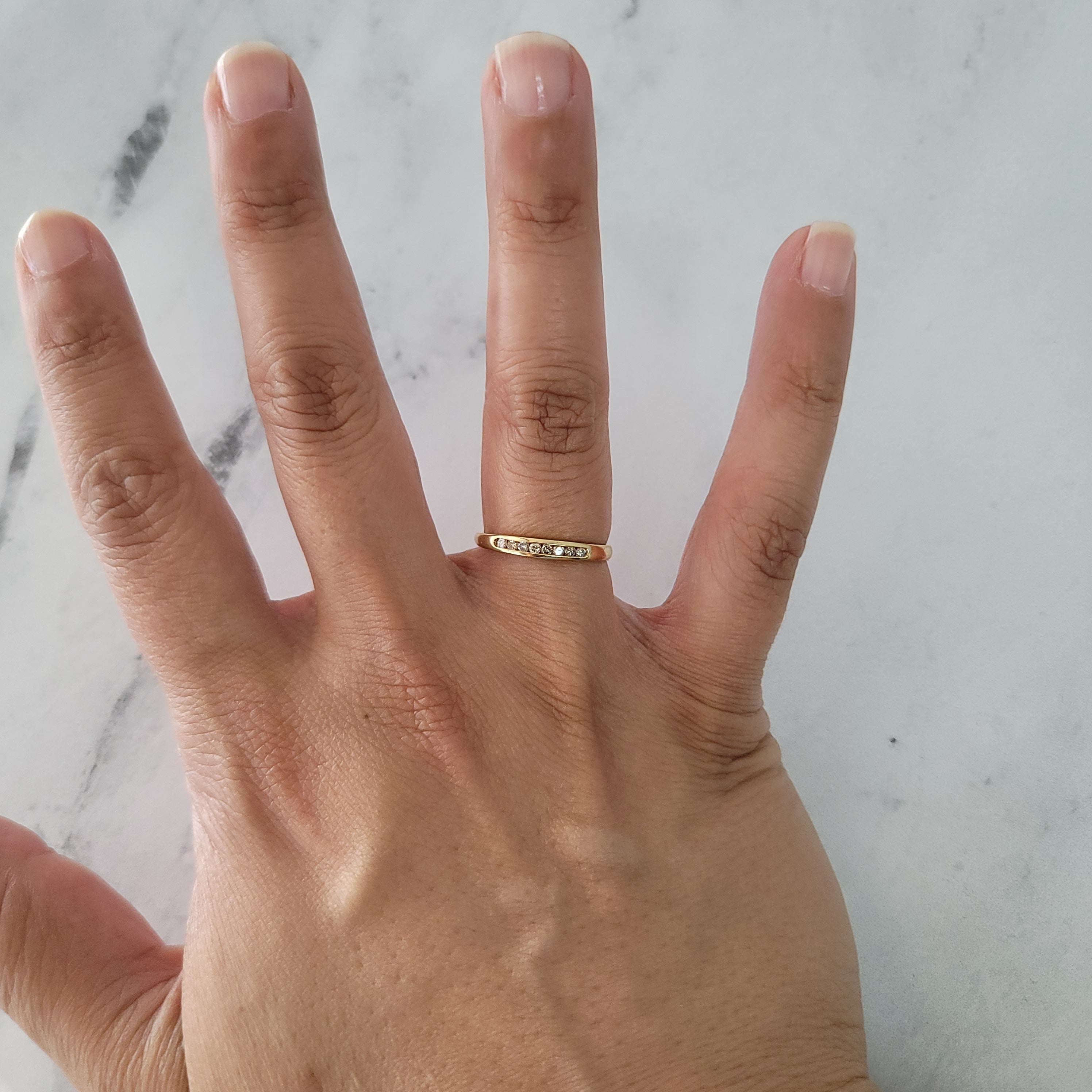 Dainty Small Diamond Wedding Band for Women - Elegant 14K Gold or Platinum Thin Ring - Perfect for Engagement, Anniversary, and Bridal Jewelry - Ideal for Everyday Wear & Special Occasions