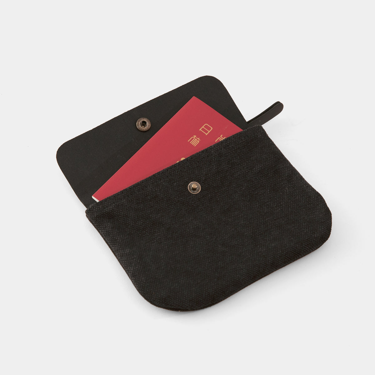 TRAVELER'S COMPANY Traveler's Factory Canvas Pouch SS Size Black - Compact Travel Organizer for Passport, Wallet & Essentials | Perfect for Business Trips & Daily Commute