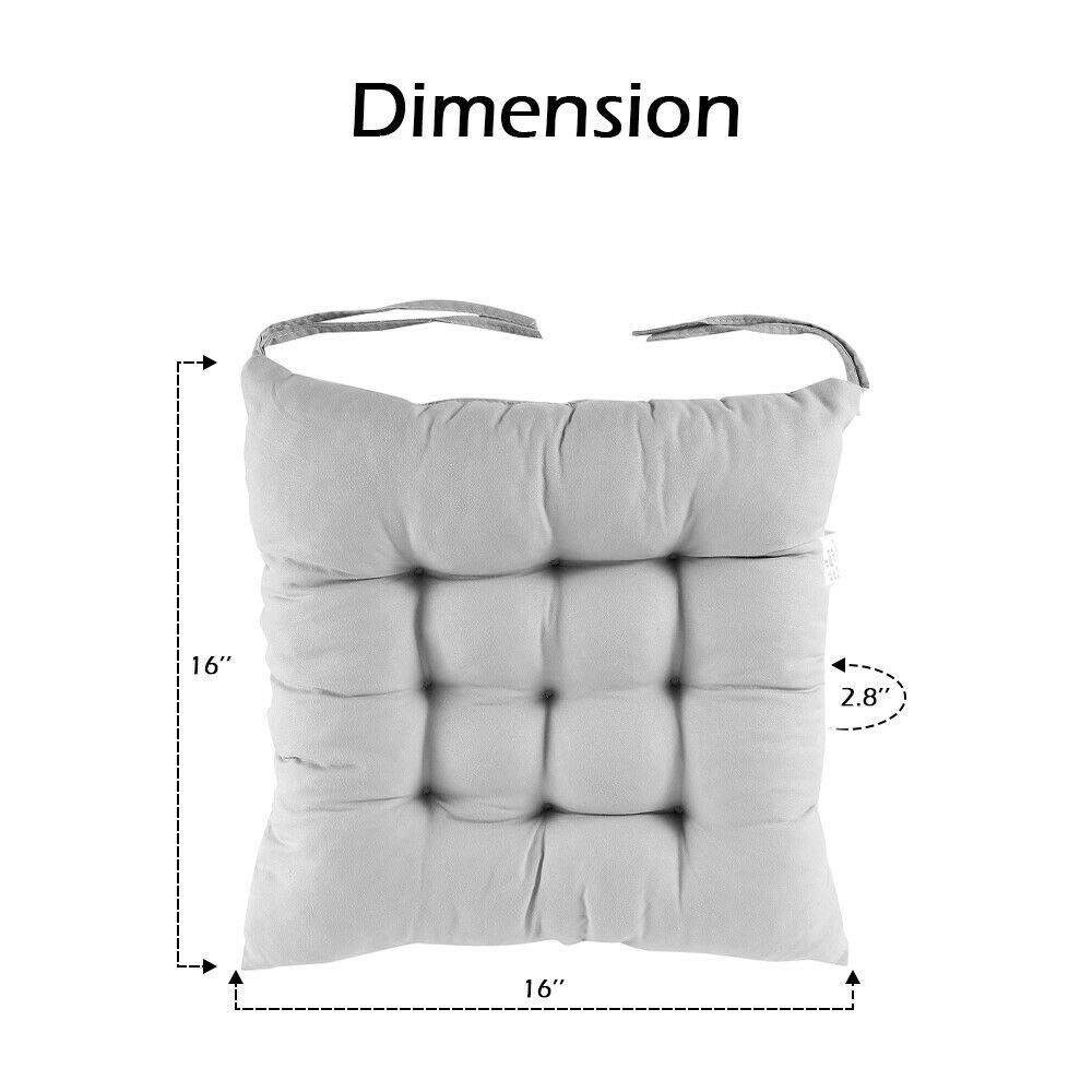 Non-Slip Washable Seat Cushion - Office & Home Chair Pad (Black) for Comfort & Decor