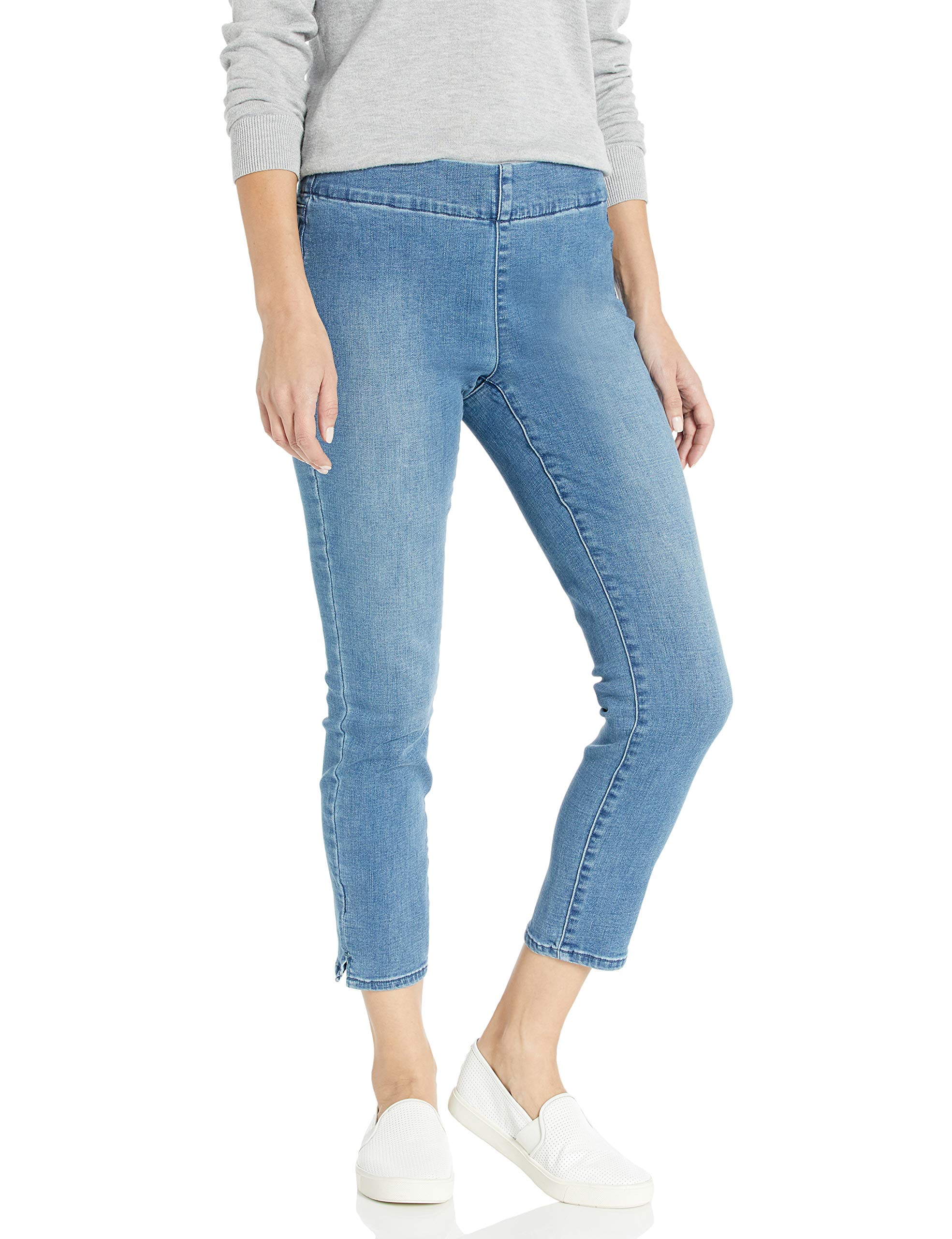 NYDJ Women's Pull-On Skinny Jeans with Side Slit for Casual Wear