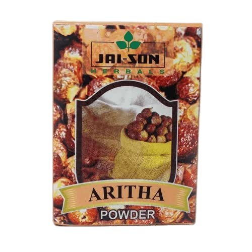 Jai-Son Herbals Aritha Powder for Hair - 100% Natural Hair Strengthening & Shine Treatment, Deep Conditioning for Silky Smooth Hair (100g, Pack of 6) | Perfect for Ayurvedic Hair Care & Natural Shampoo Alternative