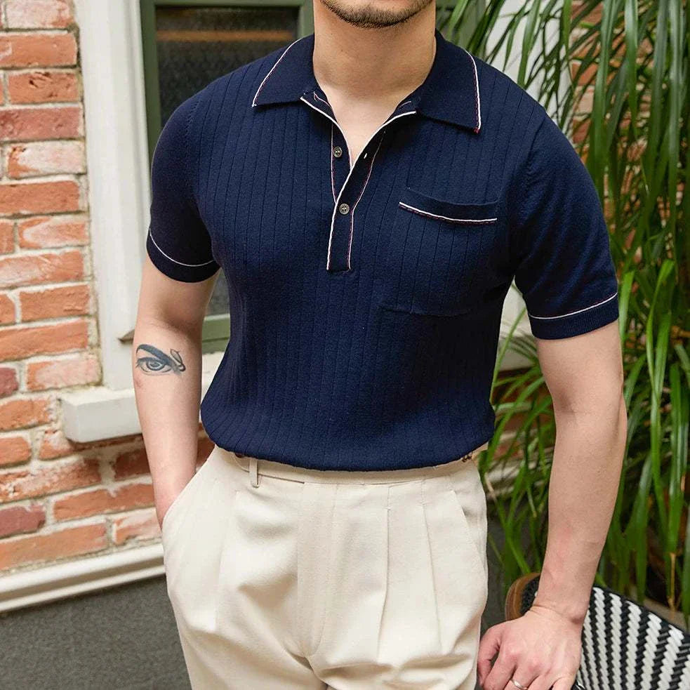 Vintage Old Money Polo Shirt - Classic English Style Cotton T-Shirt for Men | Perfect for Golf, Business Casual & Preppy Fashion