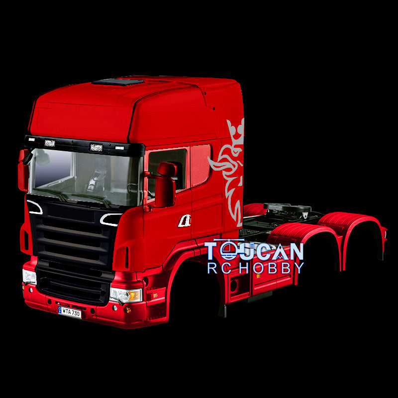 1/14 Scale RC Tractor Truck Painted Cabin Shell - DIY Accessory for 6x4 3 Axles Remote Controlled Model Cars | Perfect for Hobbyists & RC Truck Enthusiasts | Great for Custom Builds & Display Collections